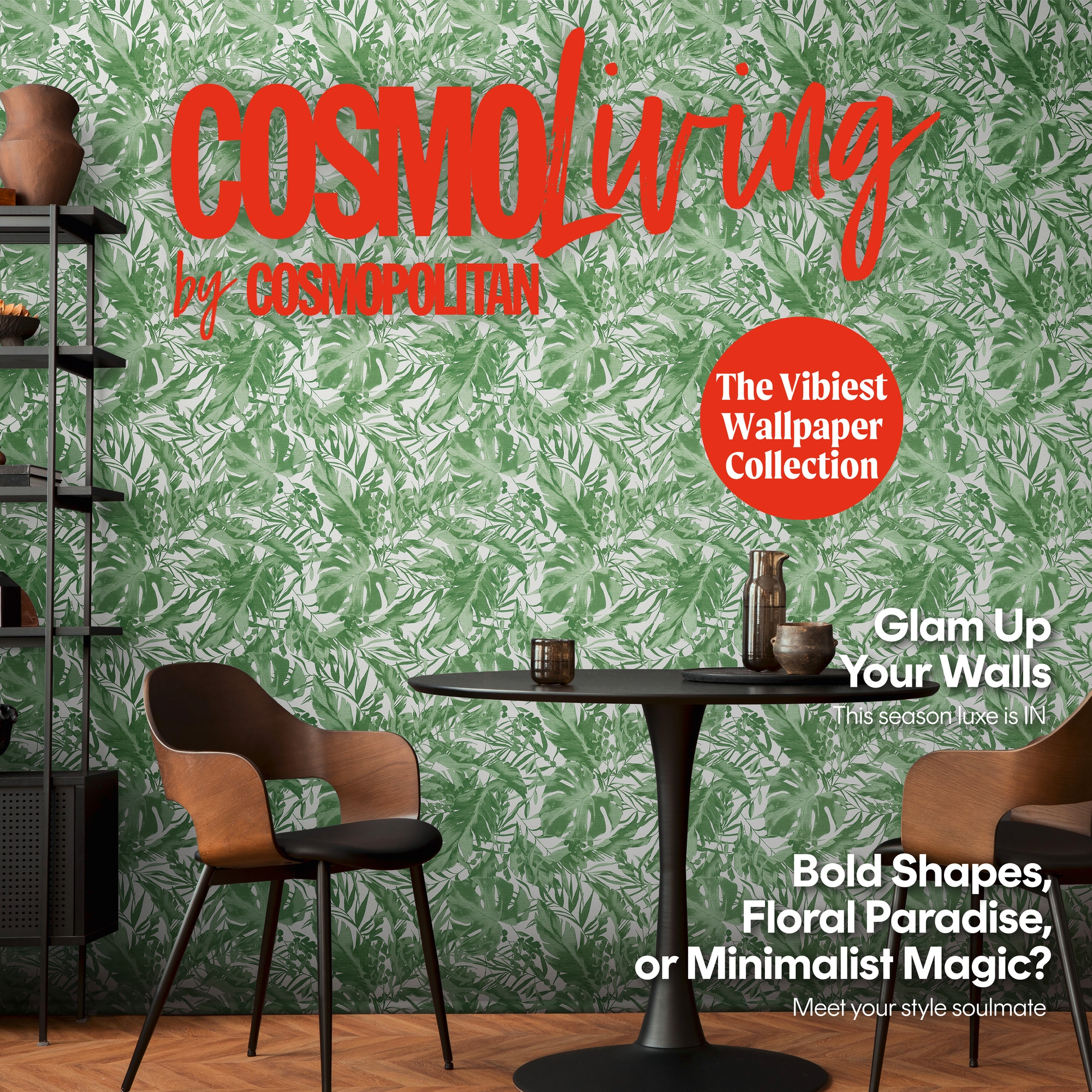 CosmoLiving by Cosmopolitan Vliestapete »Earthlines – Tropische Vliestapete« matt strukturiert Natürliche Blätter in harmonischer Eleganz