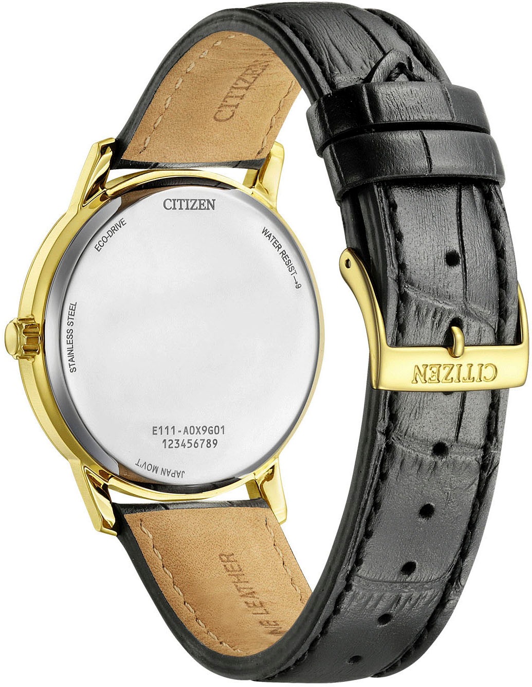 Citizen Solaruhr, Armbanduhr, Herrenuhr, Lederarmband, analog, Datum, Eco-Drive