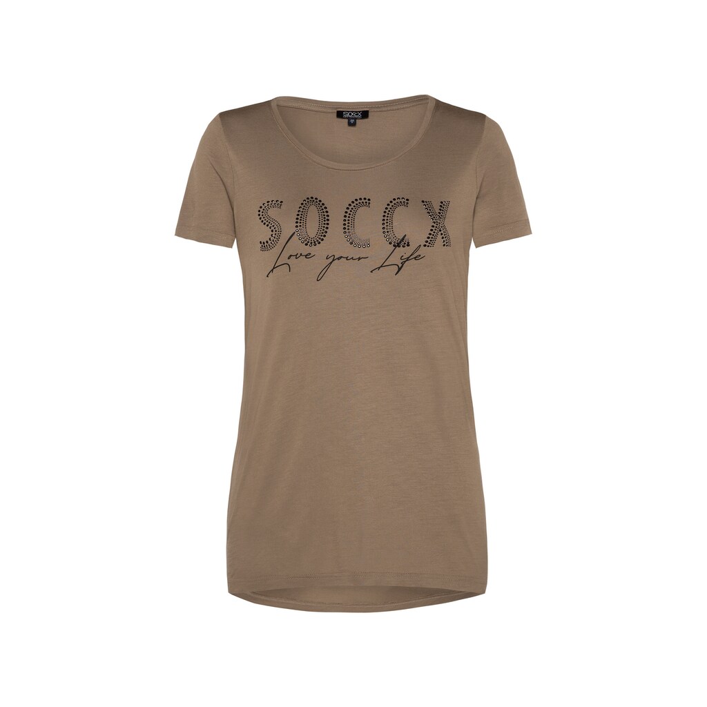 SOCCX Rundhalsshirt, mit längerer Rückenpartie