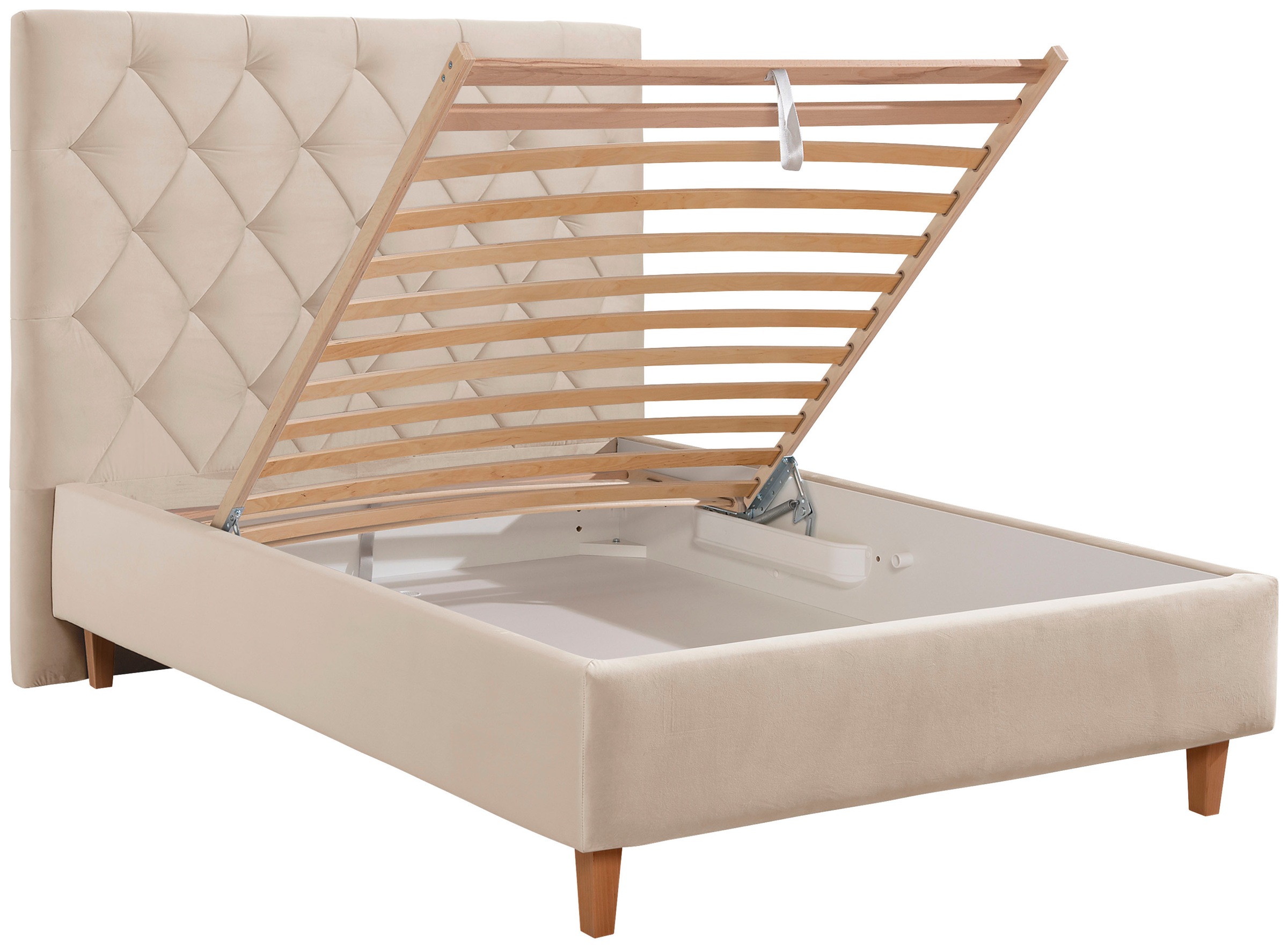 Lit Rembourré Home Affaire Sunley 140, Beige 6