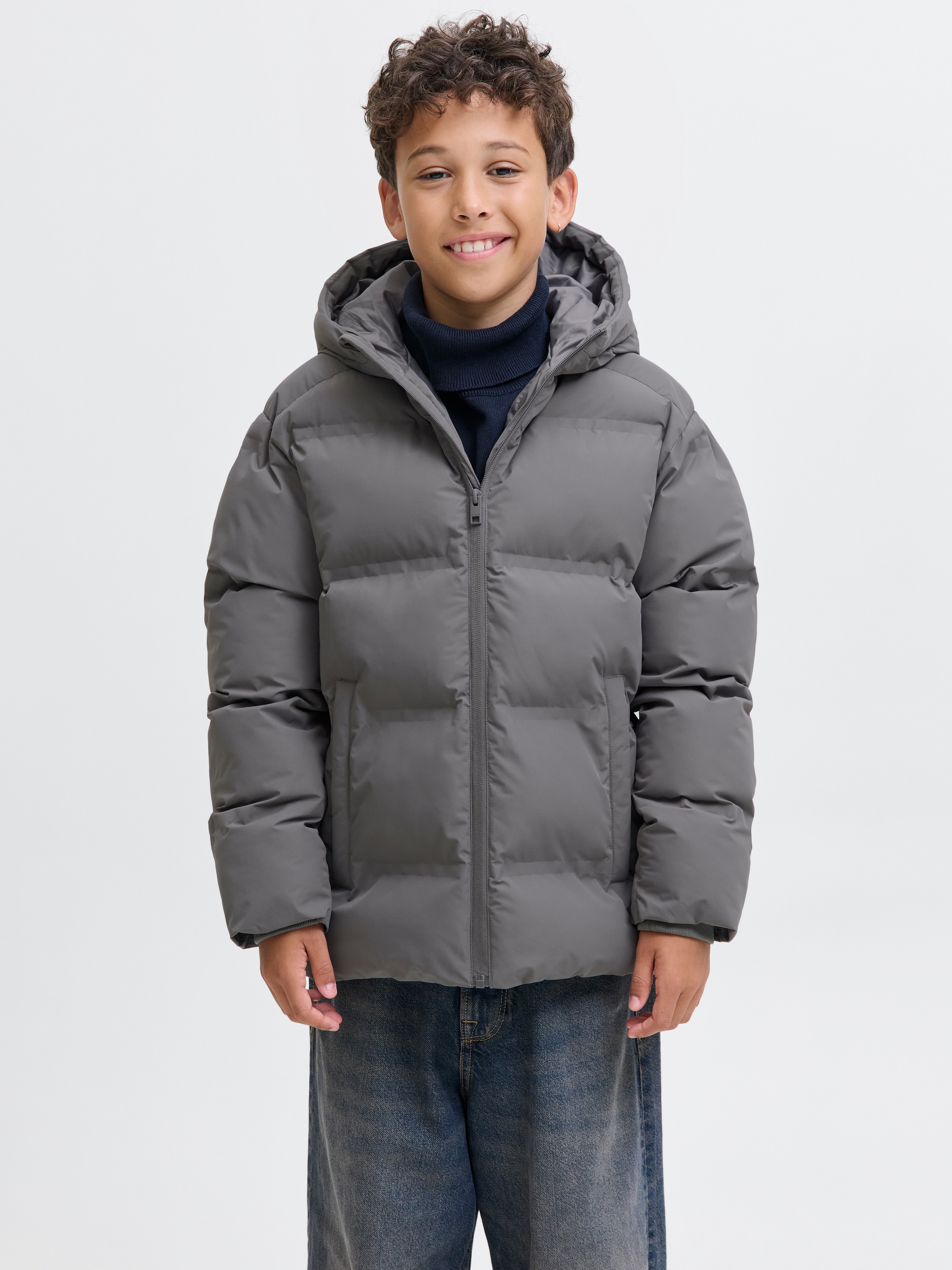 Jack & Jones Junior Steppjacke "JJESOHO PUFFER HOOD SN JNR" mit Kapuze