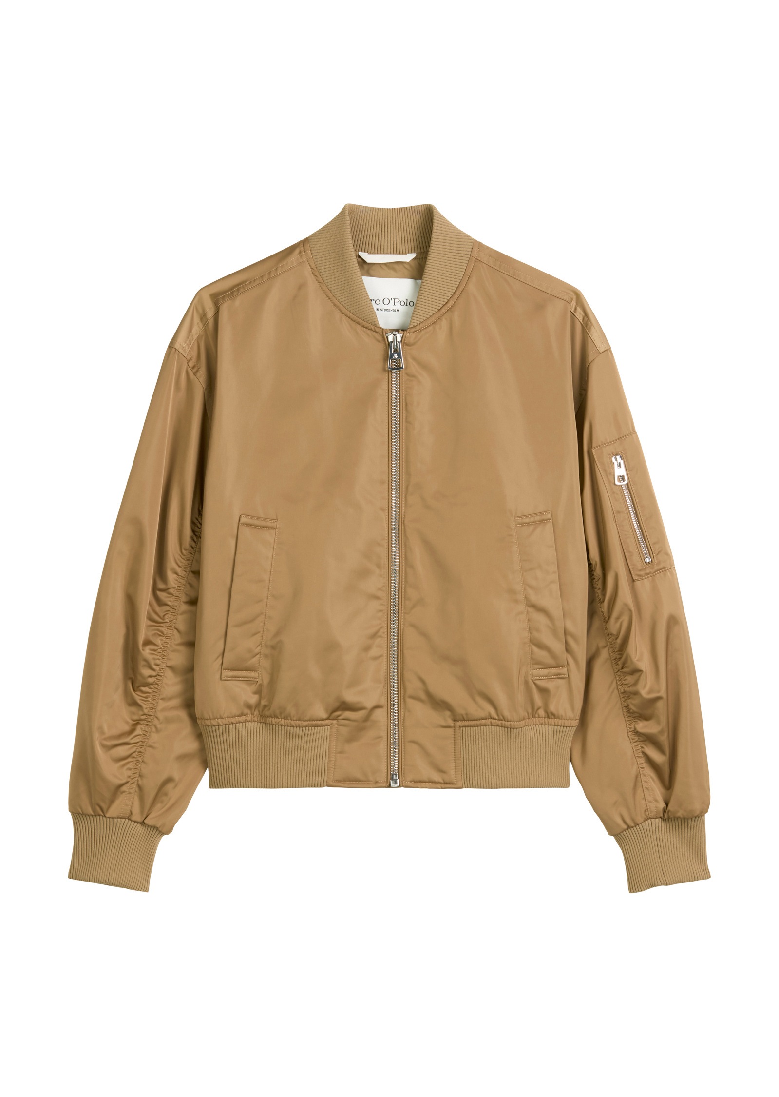 Marc O'Polo Outdoorjacke »aus recyceltem Shiny-Polyester-Twill«, ohne Kapuze
