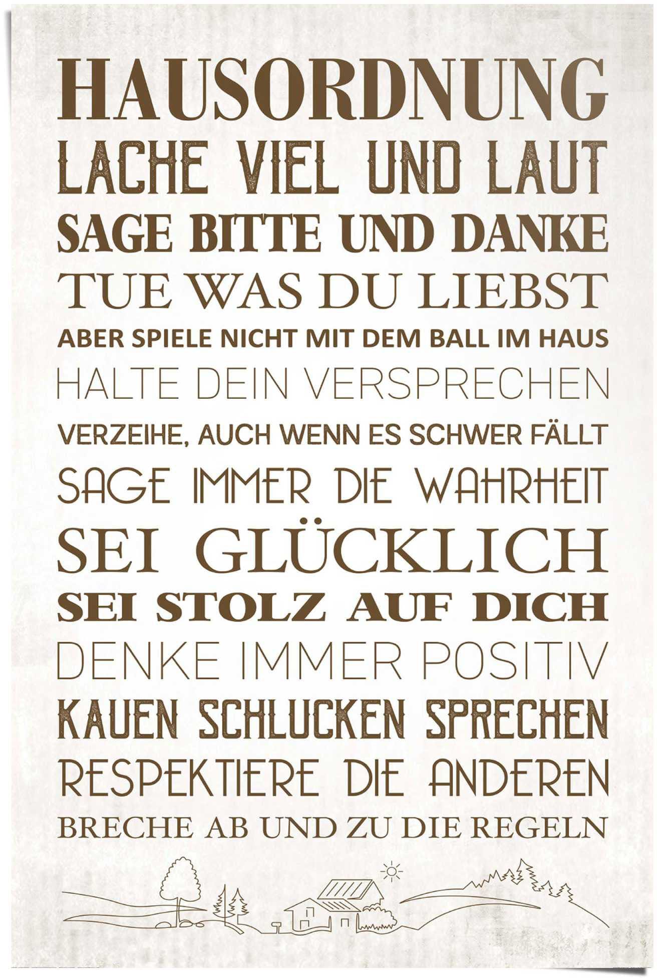 Reinders! Poster | »Hausordnung« kaufen BAUR