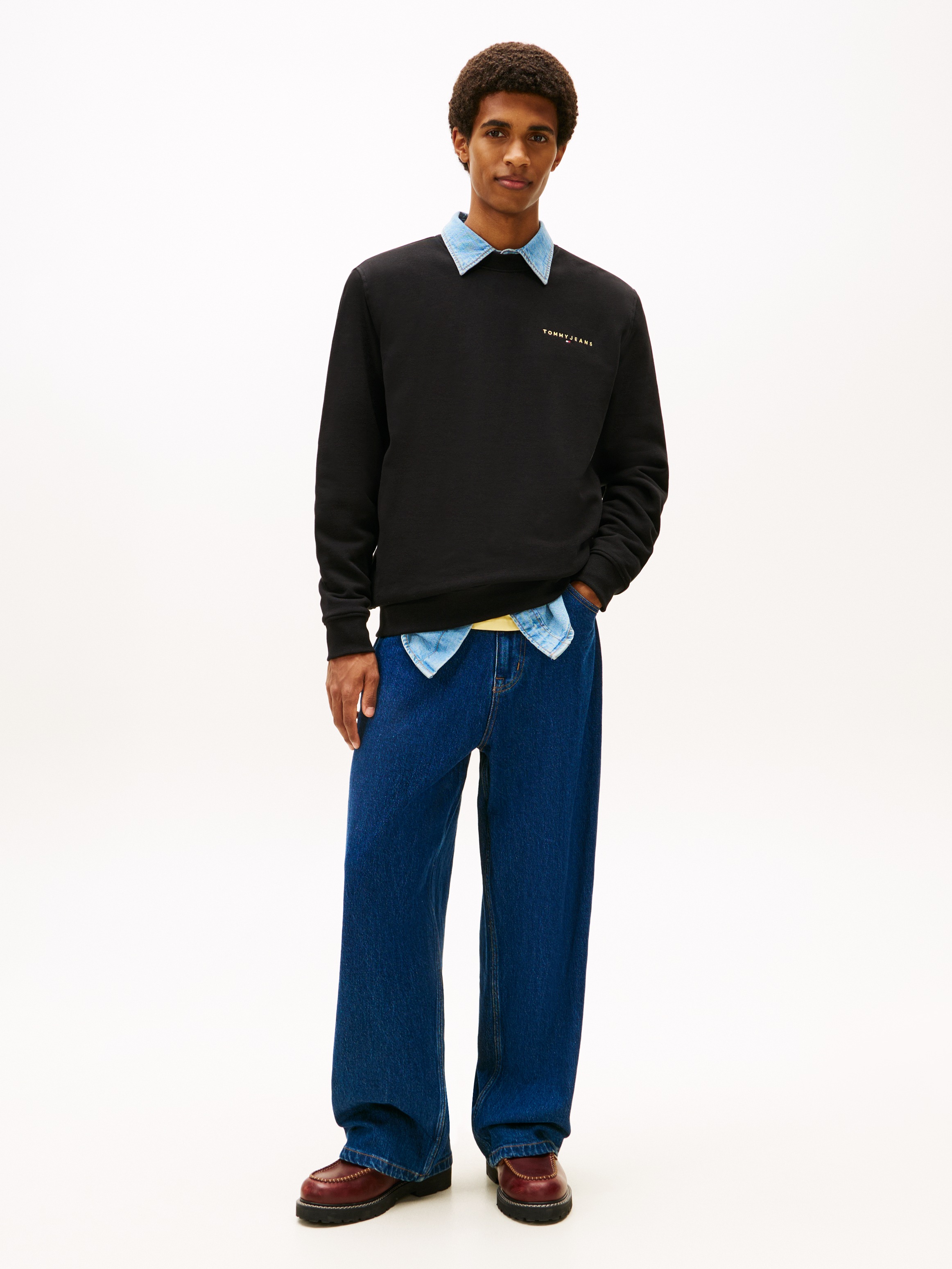 Thumbnail - Tommy Jeans Sweatshirt "TJM REG LINEAR CREW EXT", mit Logostickerei