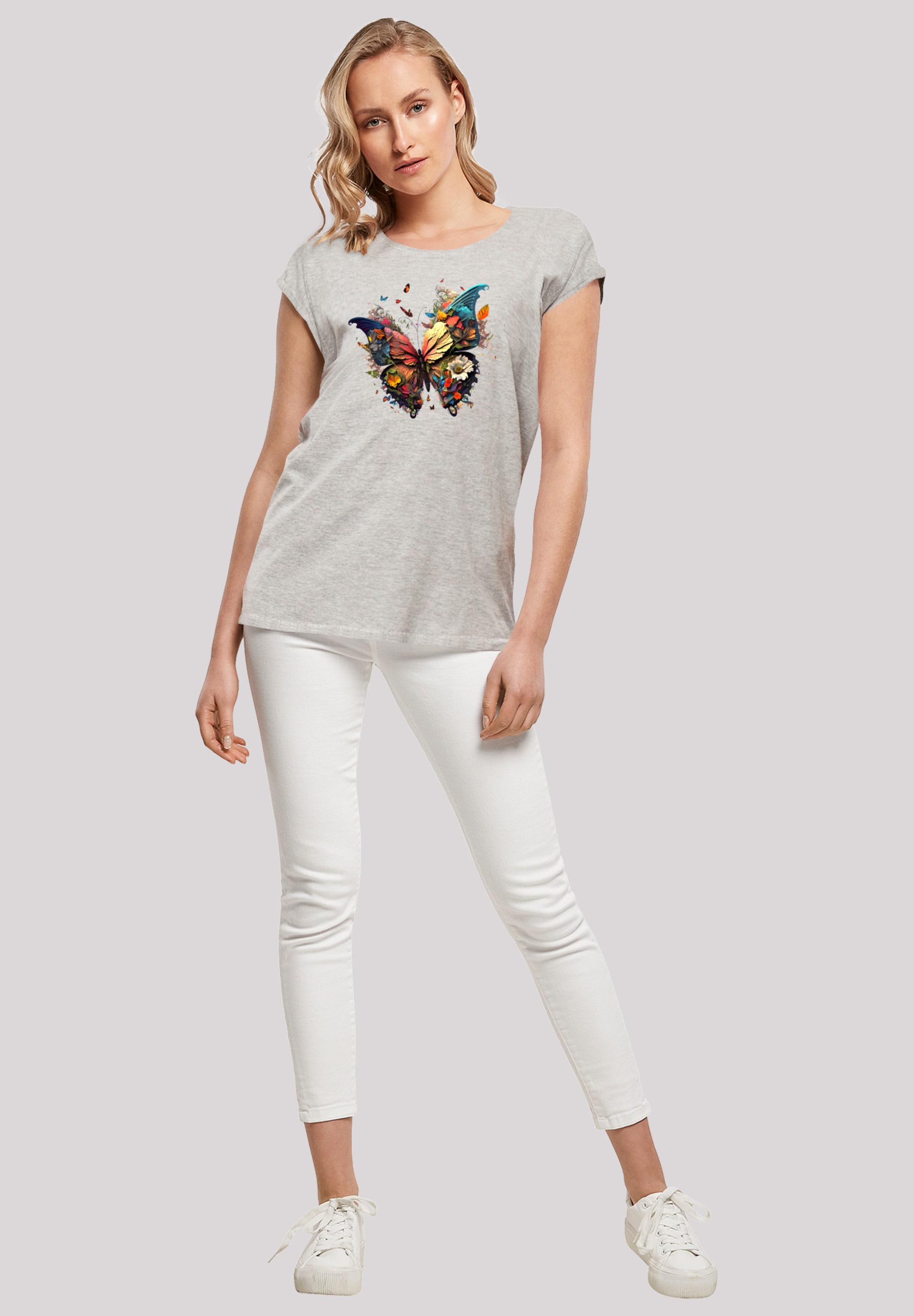 F4NT4STIC T-Shirt »Schmetterling Bunt«, Print