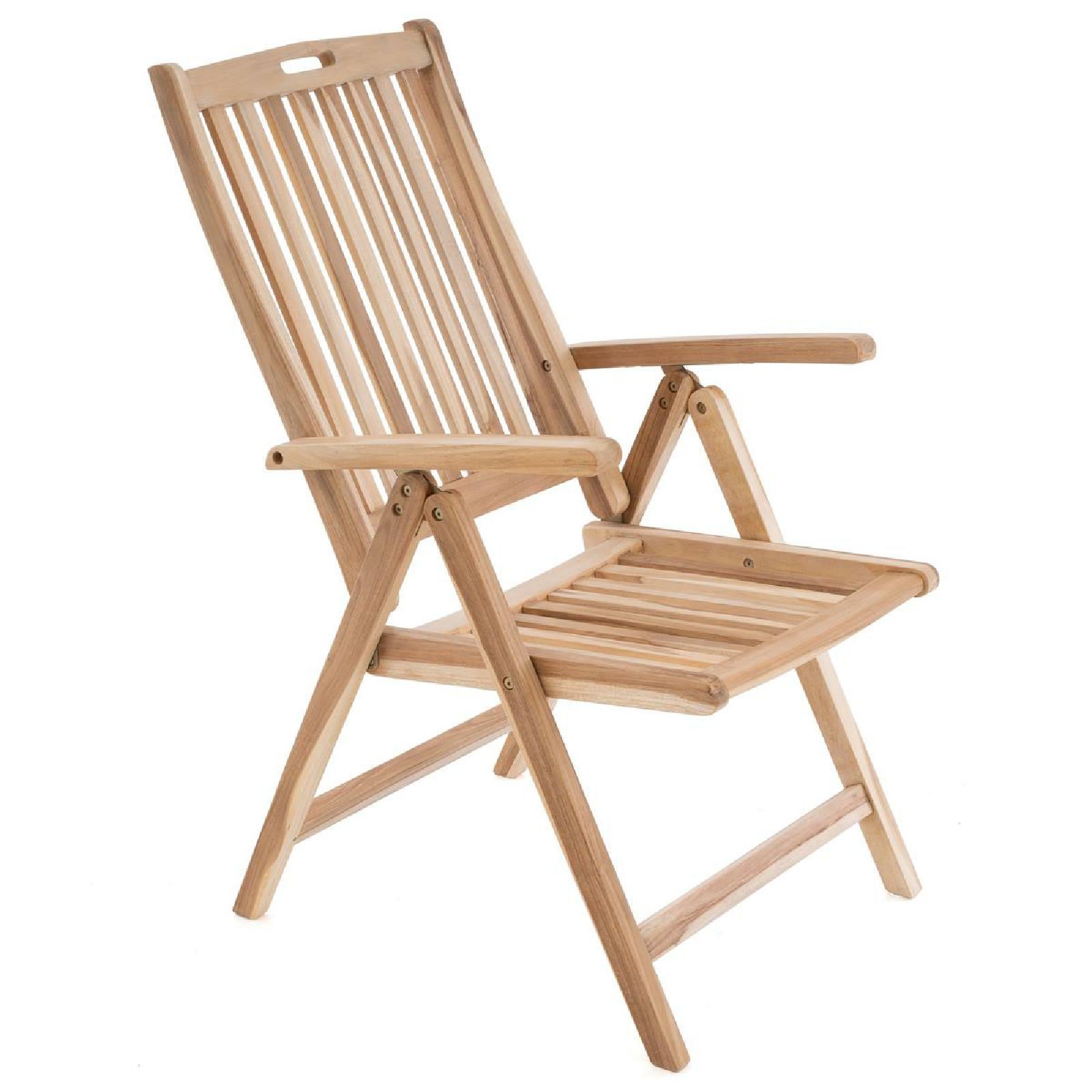 VCM Gartenstuhl »Gartenstuhl Hochlehner Klappstuhl Holz Teak«
