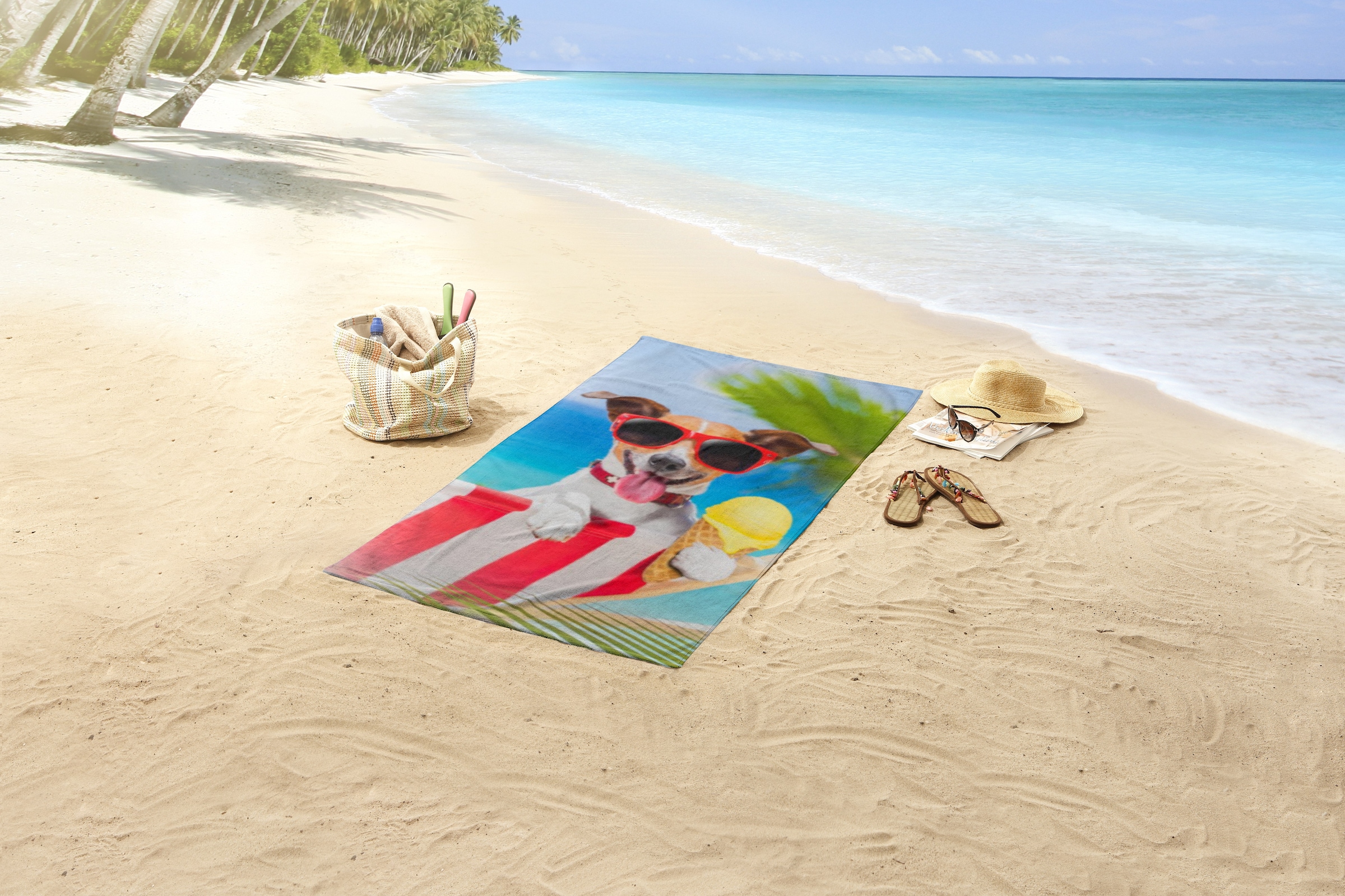 good morning Strandtuch »Diesel« Kinder Strandtuch, Mikrofaser, Velours, saugfähig, weich, Strand, Hund