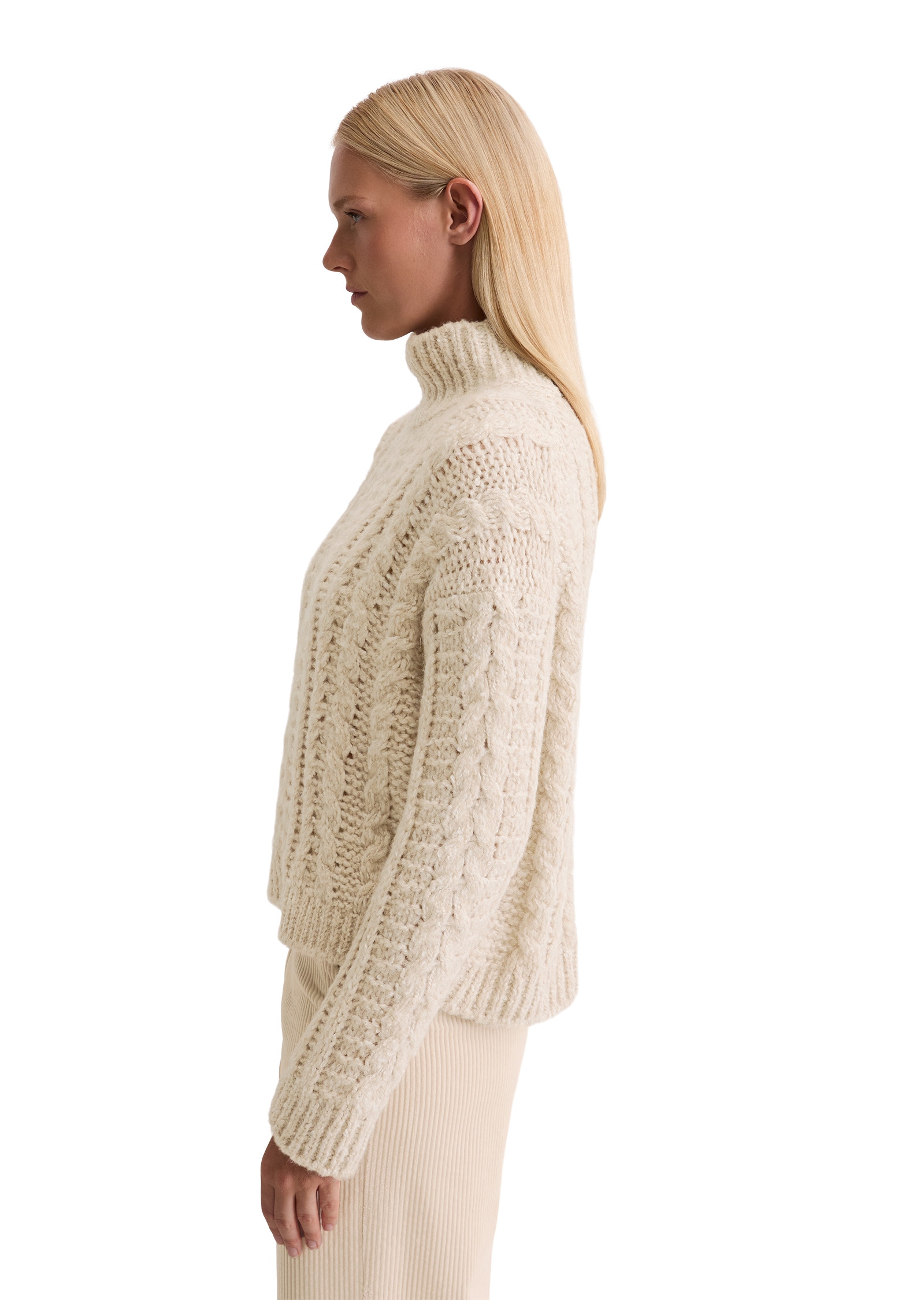 Marc O'Polo Stehkragenpullover »aus Alpakawolle-Baumwolle-Merinowolle-Mix«