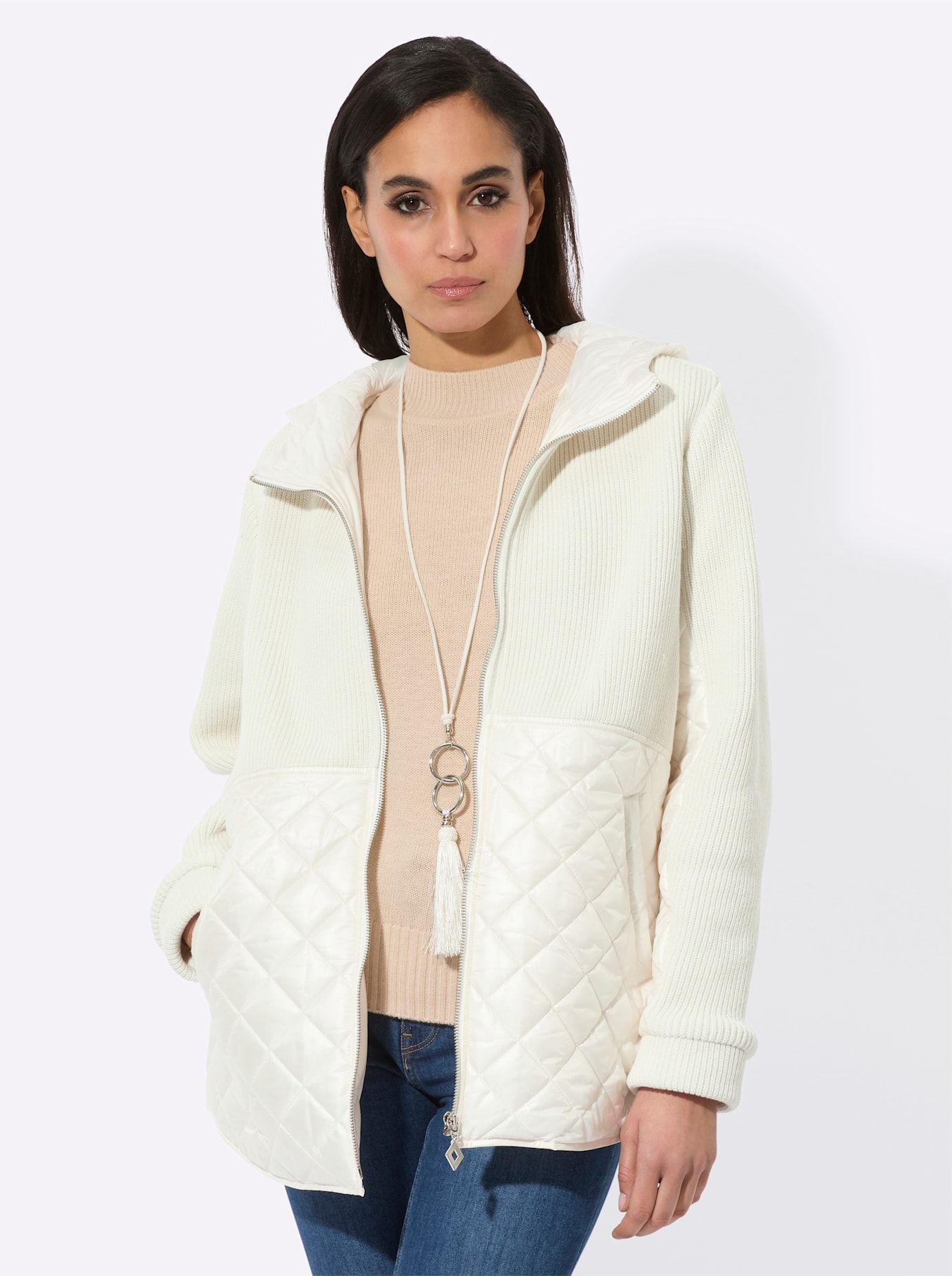 creation L Langjacke, mit Kapuze