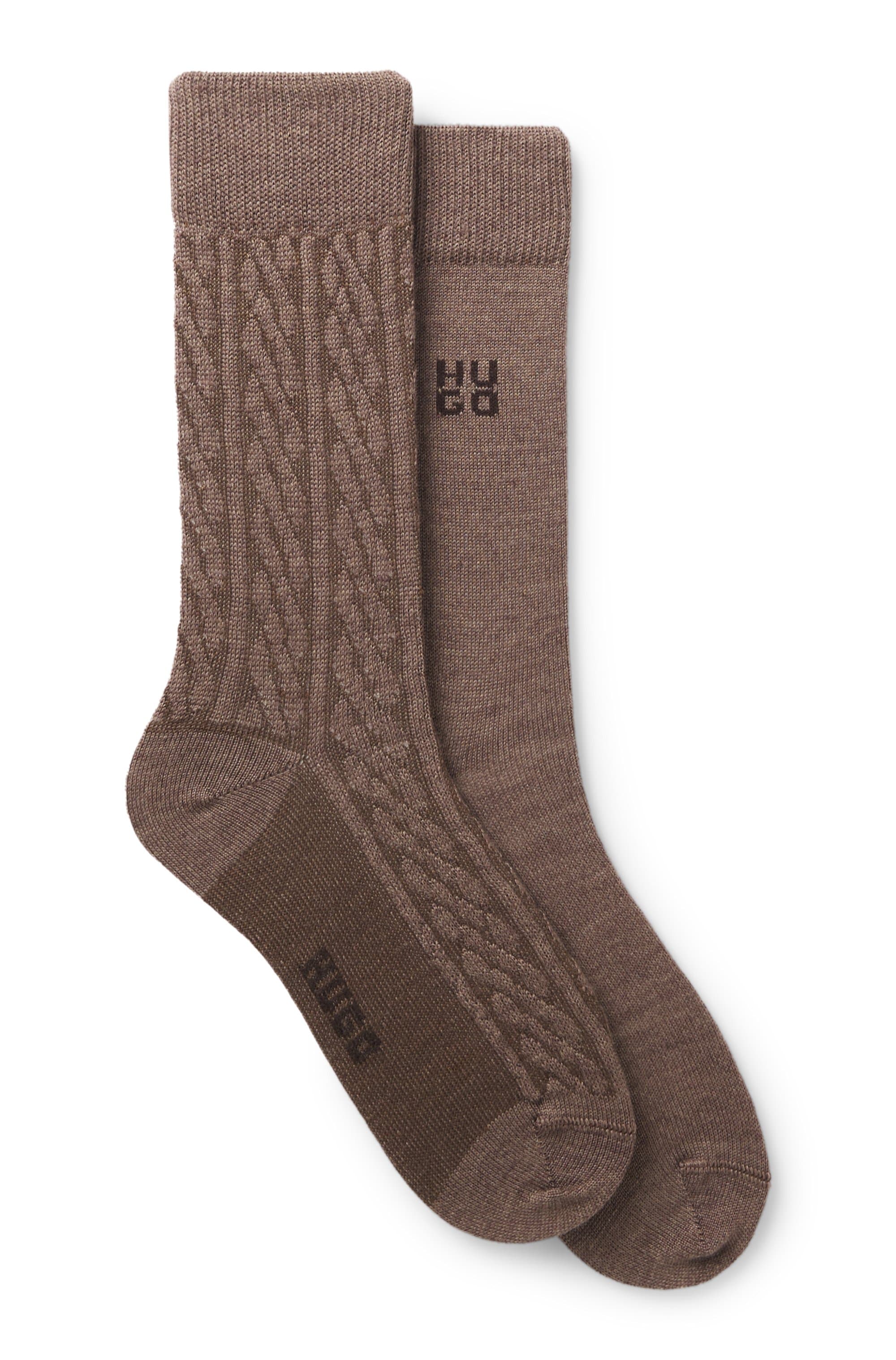 HUGO Underwear Socken "2P RS BRAID WO" mittelhoch, Basic