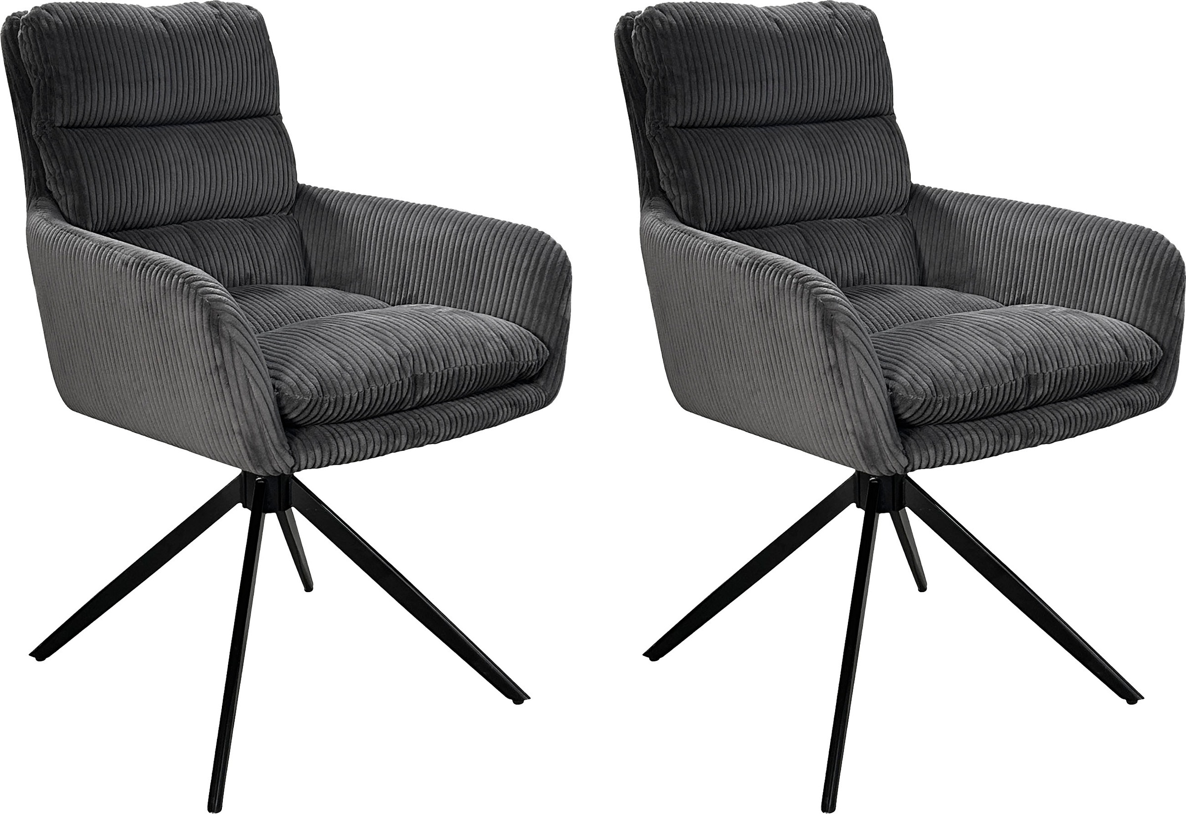 byLIVING Esszimmerstuhl "Pura" (Set) 2 Stk.Sitzschale 360drehbar, Metall sc günstig online kaufen