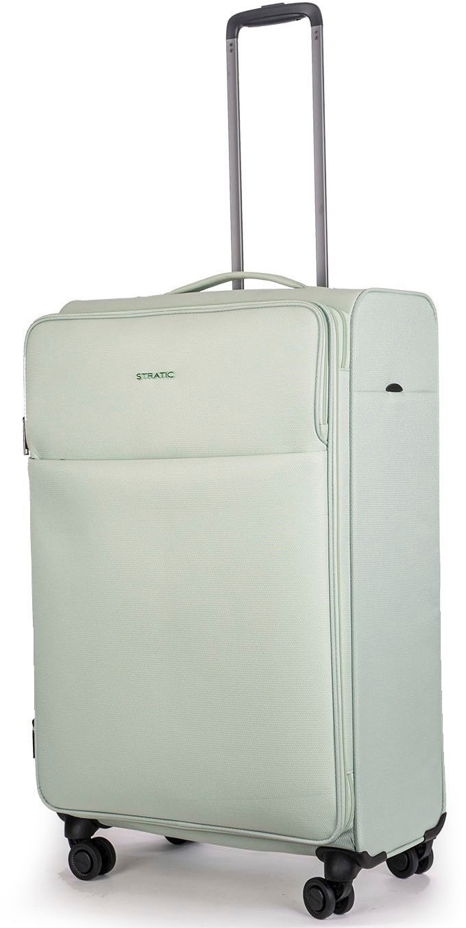 Stratic Weichgepäck-Trolley »Stratic Light + L, mint«, 4 Rollen, Reisekoffer großer Koffer Aufgabegepäck TSA-Zahlenschloss