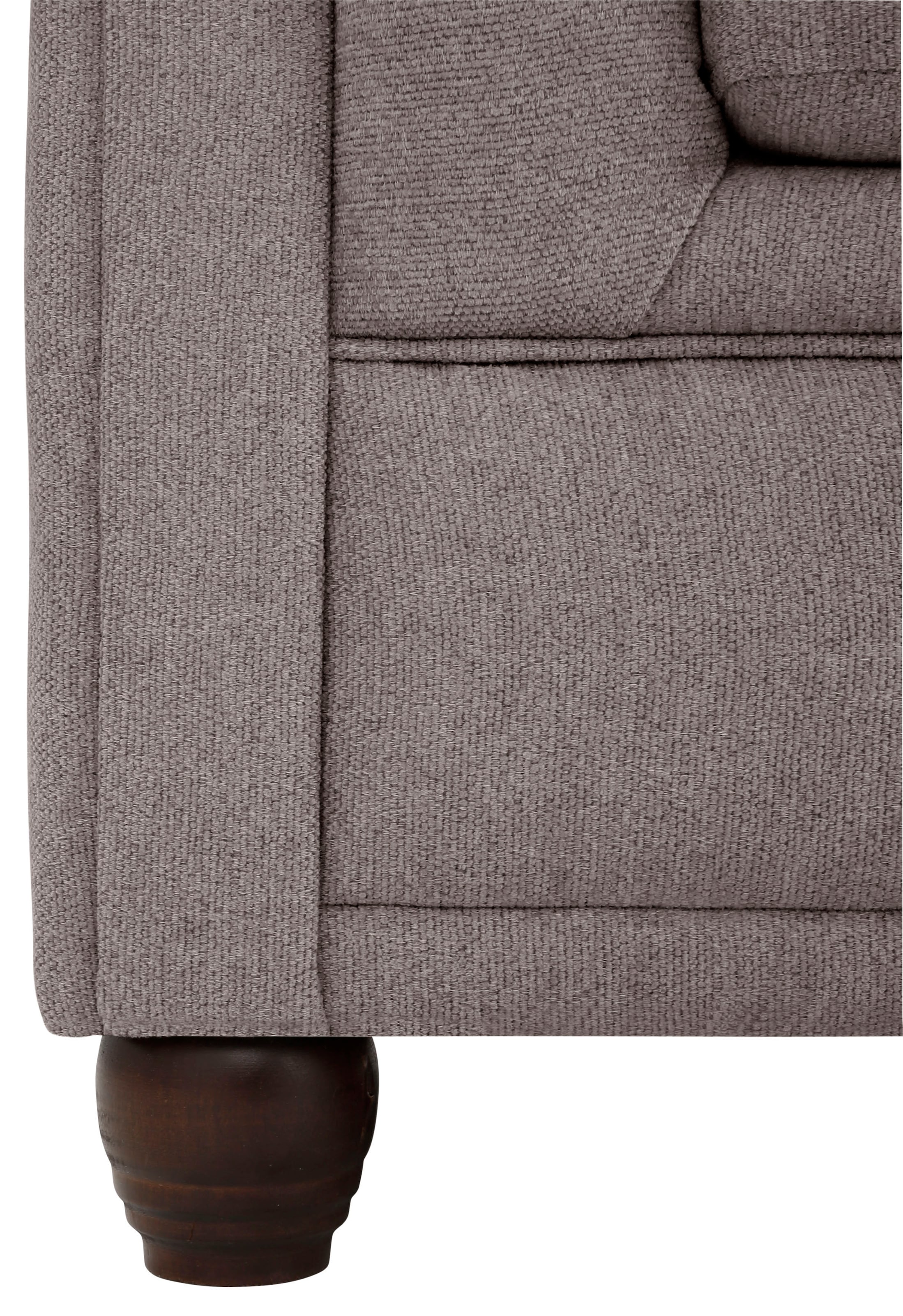 Home affaire Chesterfield-Sofa »New Castle L-Form«, hochwertige Knopfheftung in Chesterfield-Design, B/T/H: 255(171/72)