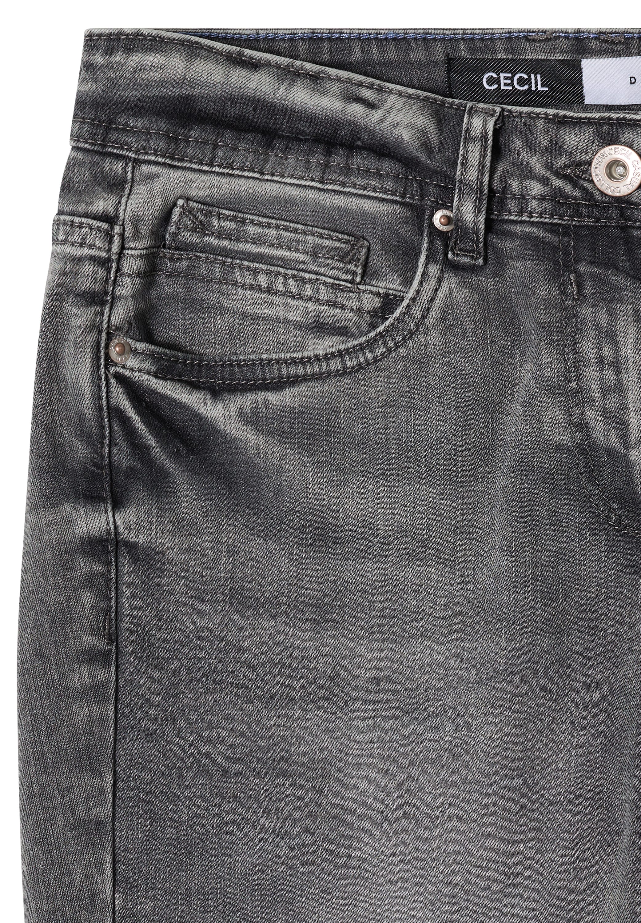 Cecil Regular-fit-Jeans mit hellgrauer Waschung