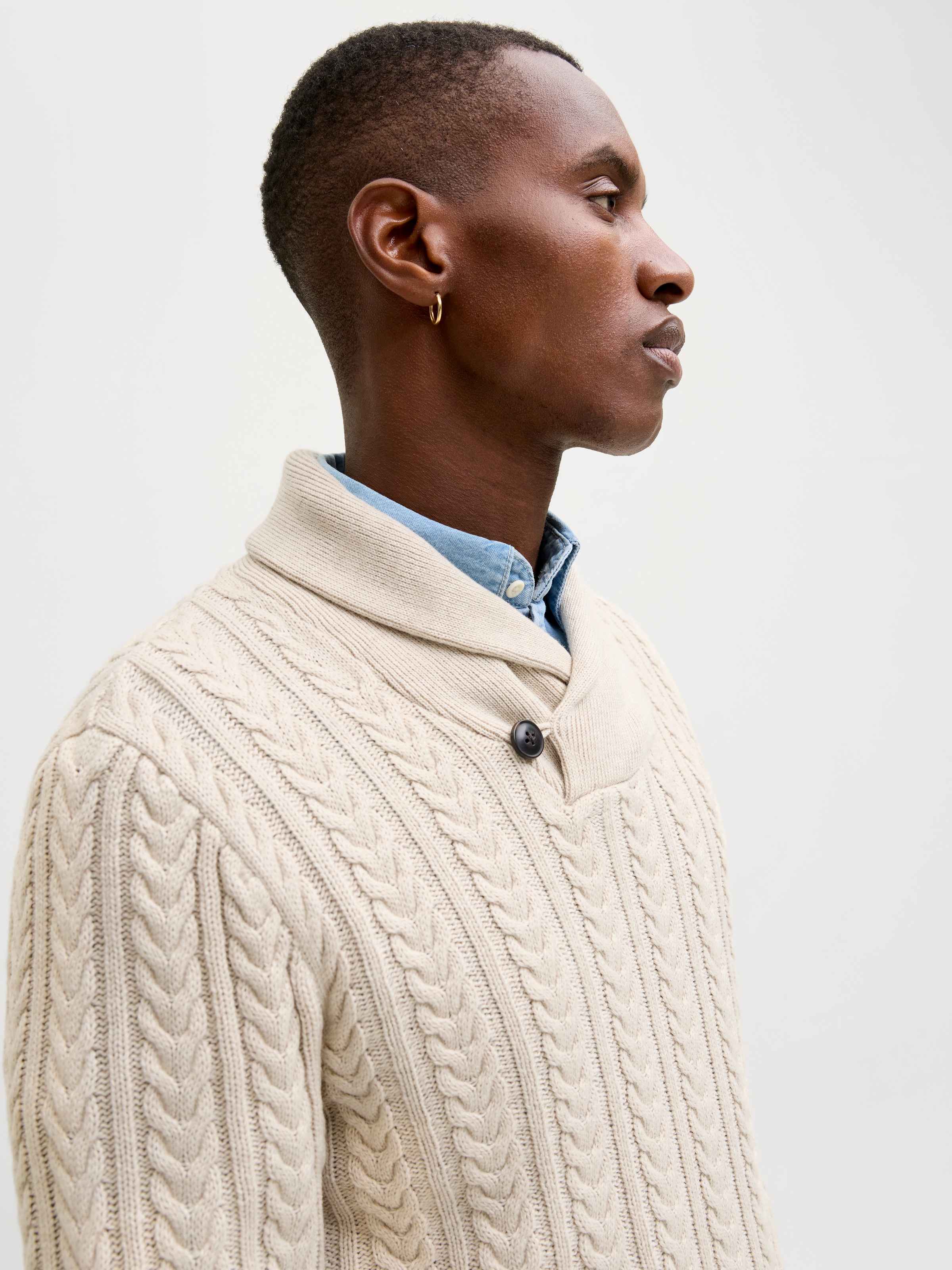 Jack & Jones Strickpullover "JPRBLUSEAN KNIT CABLE SHAWL NECK" günstig online kaufen