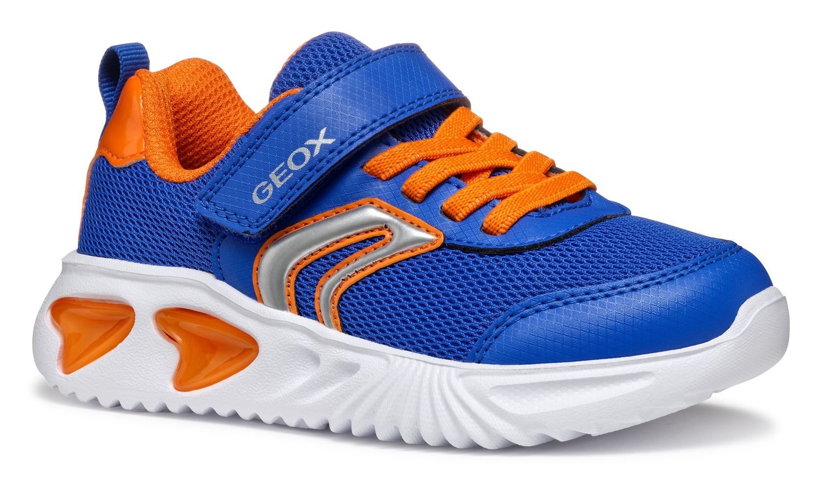 Geox Sneaker »J ASSISTER BOY Blinkschuh«, Sportschuh, Klettschuh mit auffällig blinkender Sohle