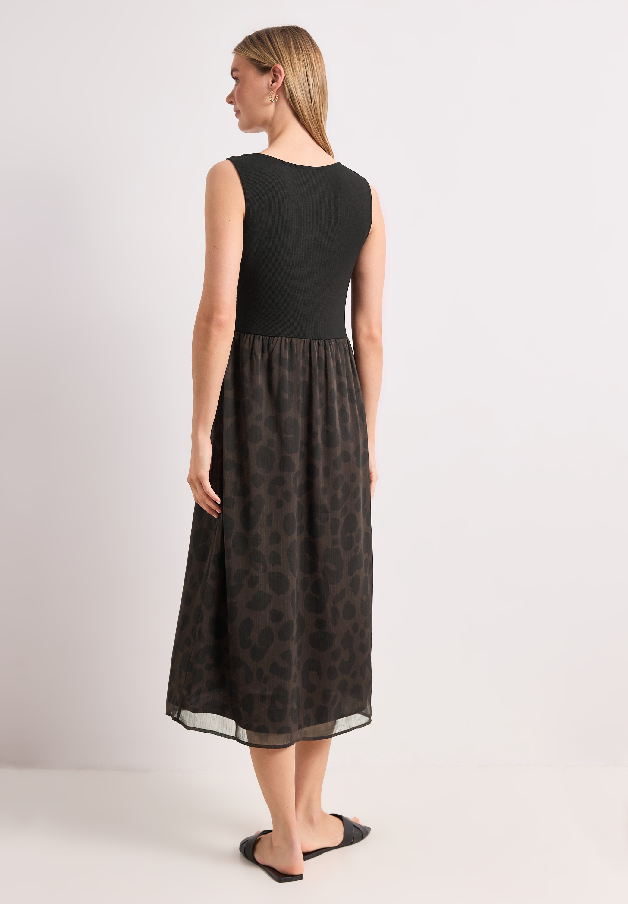 STREET ONE Midikleid Ohne Taschen mit Rundhalsausschnitt
