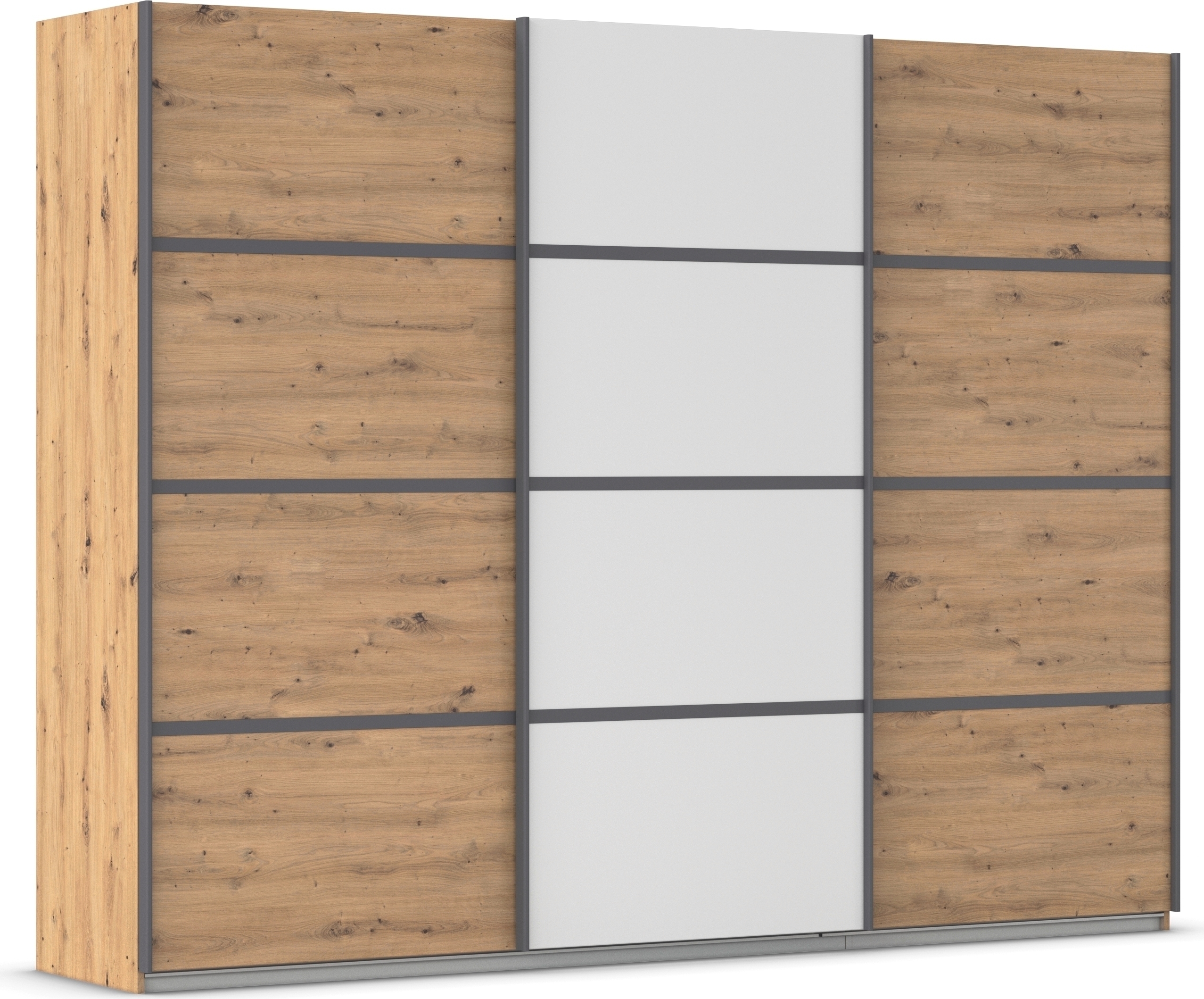 OTTO home Kleiderschrank "Mehrzweckschrank Aktenschrank Möbel Mietswohnung Schlafzimmer AVOLA" 3 verschiedene Ausstattungen BASIC/CLASSIC/PREMIUM (inkl. SOFT-CLOSE), mit eleganten Zierleisten in Chrom, Schwarz oder Weiß MADE IN GERMANY