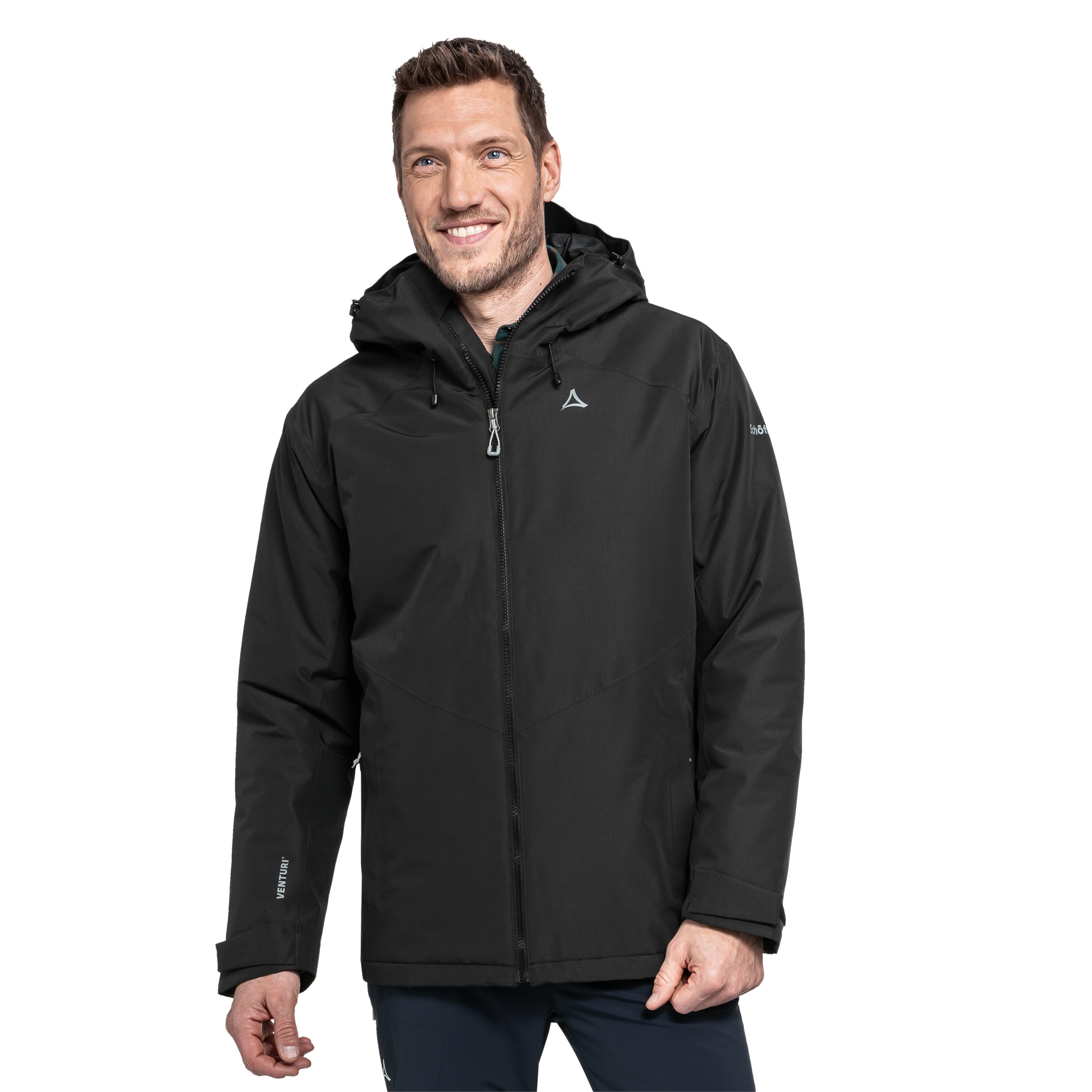 Schöffel "Ins Jacket Style Wildkar MNS" mit Kapuze wasserdicht, winddicht, mit Reißverschluss, atmungsaktiv