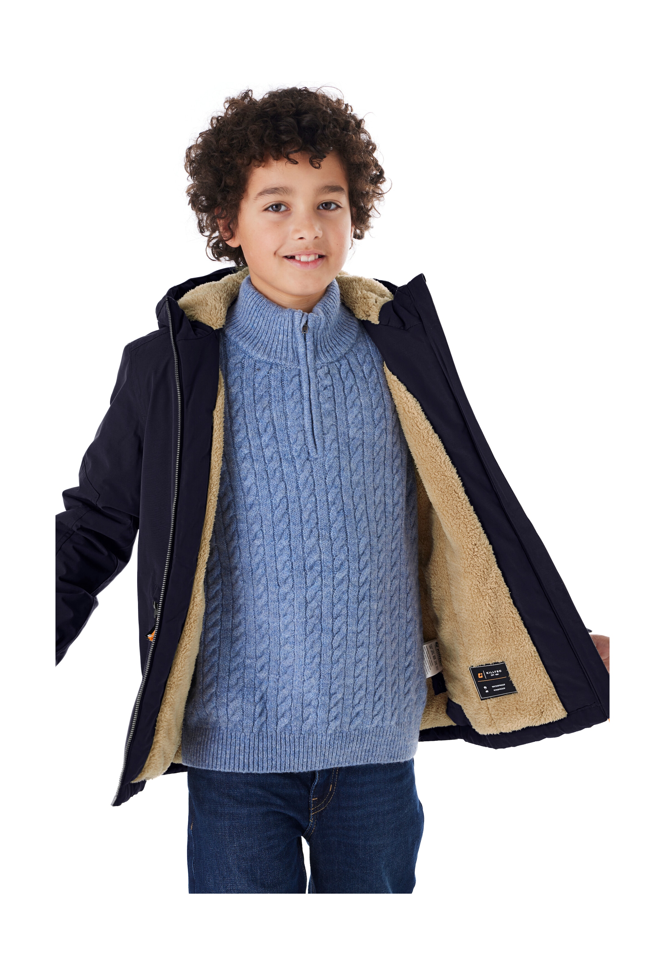 Killtec Funktionsjacke »KOW 377 BYS JCKT« Wasserdichte Funktionsjacke mit Kapuze, warmem Futter und Kinnschutz