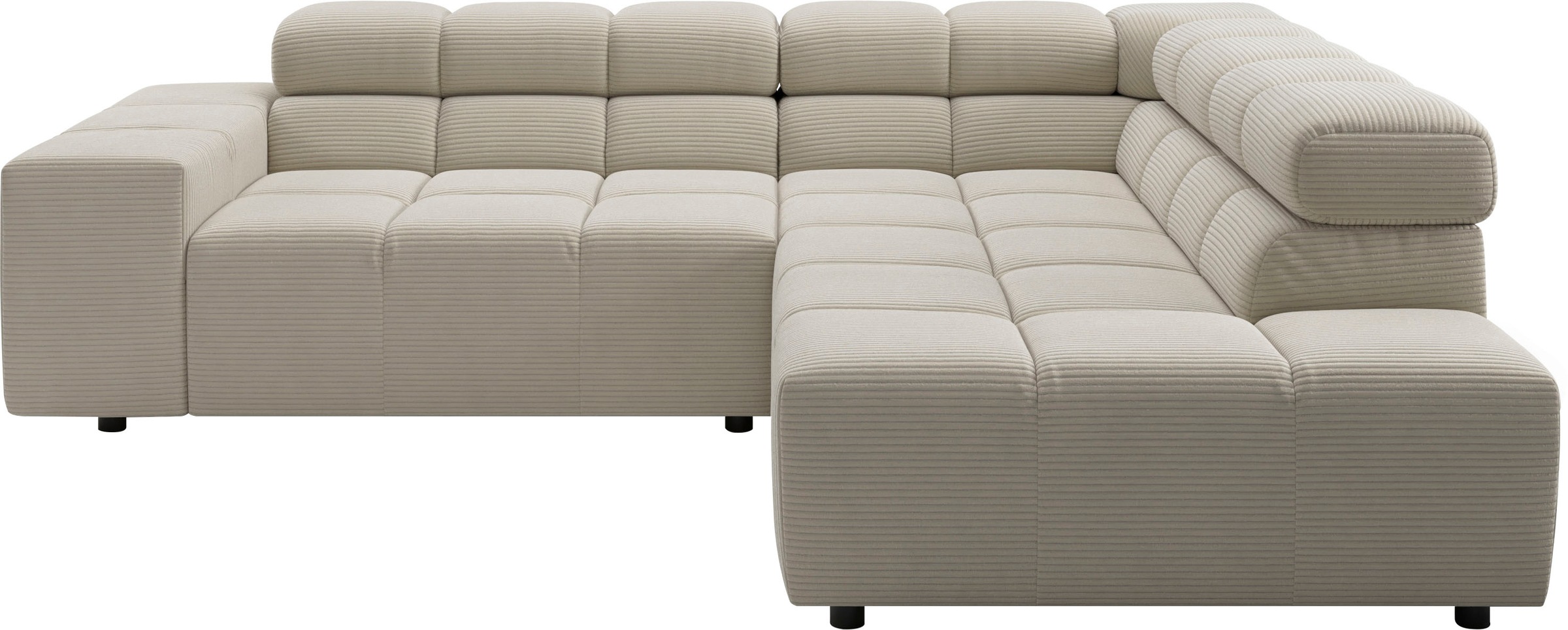 Home affaire Ecksofa "Ancona, Ecksofa, incl. Kopfteilverstellung, Breite 249 cm, L-Form" wahlweise elektrische Sitztiefenverstellung