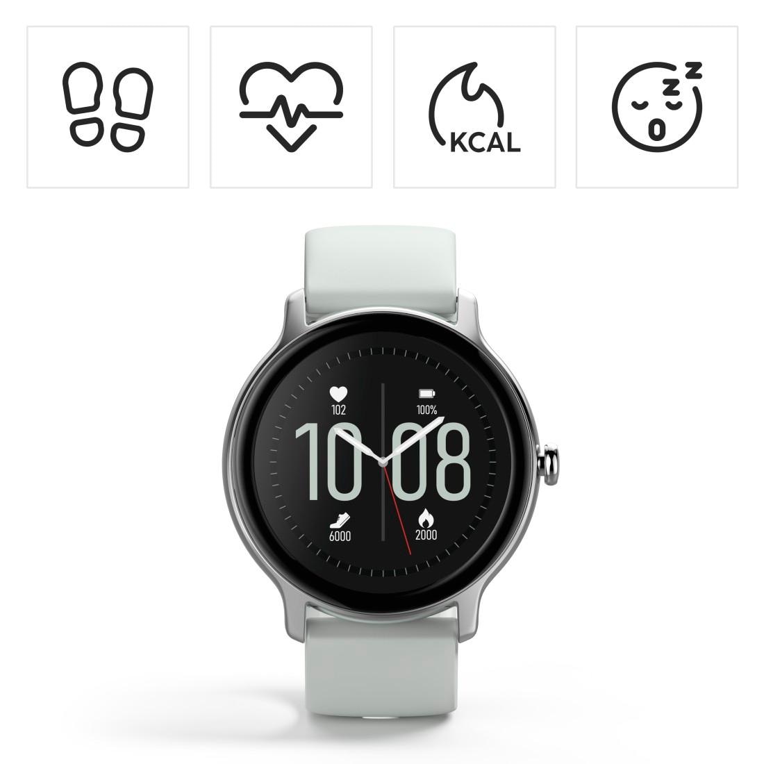 Hama Smartwatch »Smartwatch 4910 Damen Herren, Blutsauerstoffmessung, wasserdicht«, (2,79 cm / 1,09 Zoll), wasserdicht)