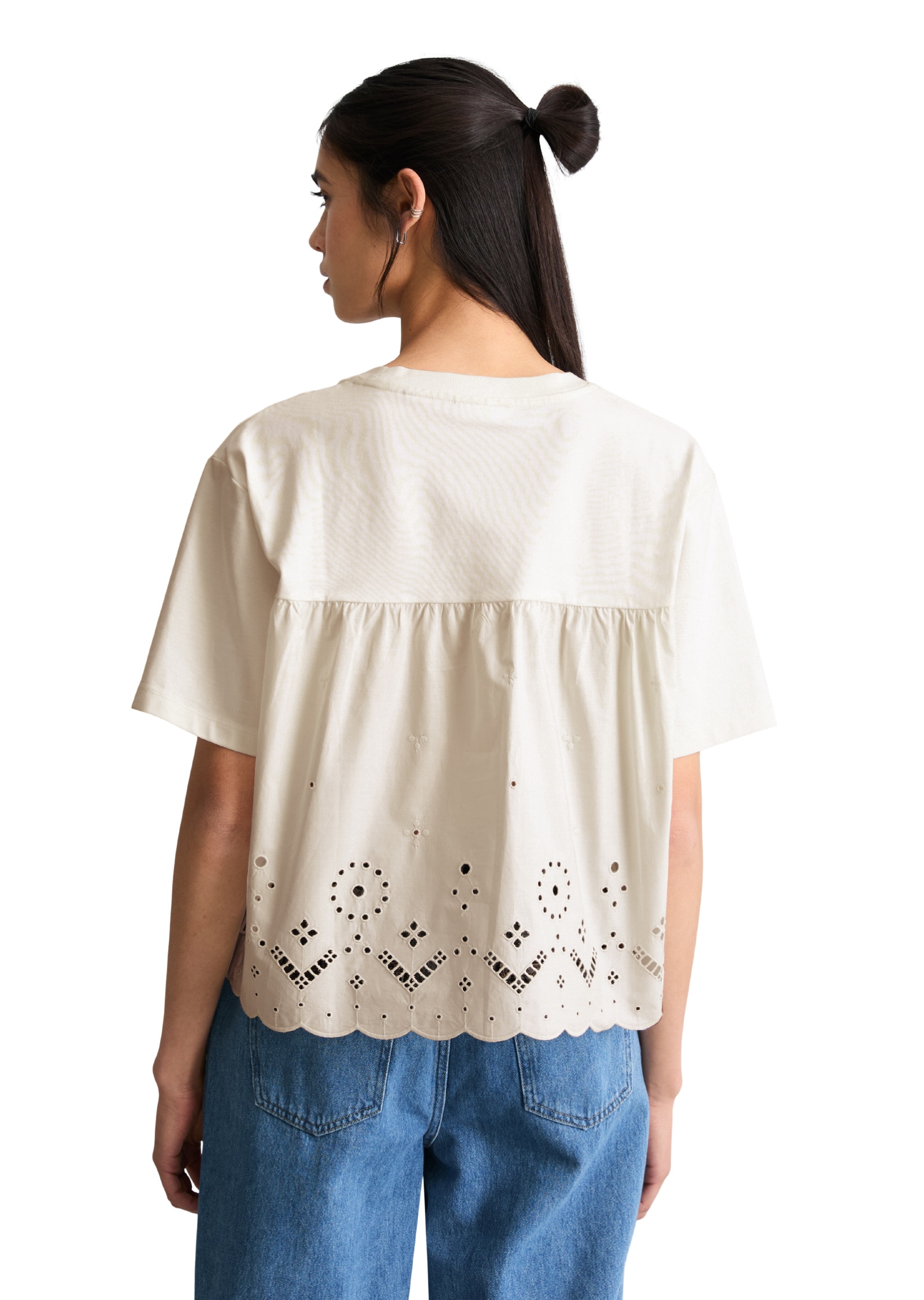 Marc O'Polo DENIM T-Shirt »aus Material-Mix«