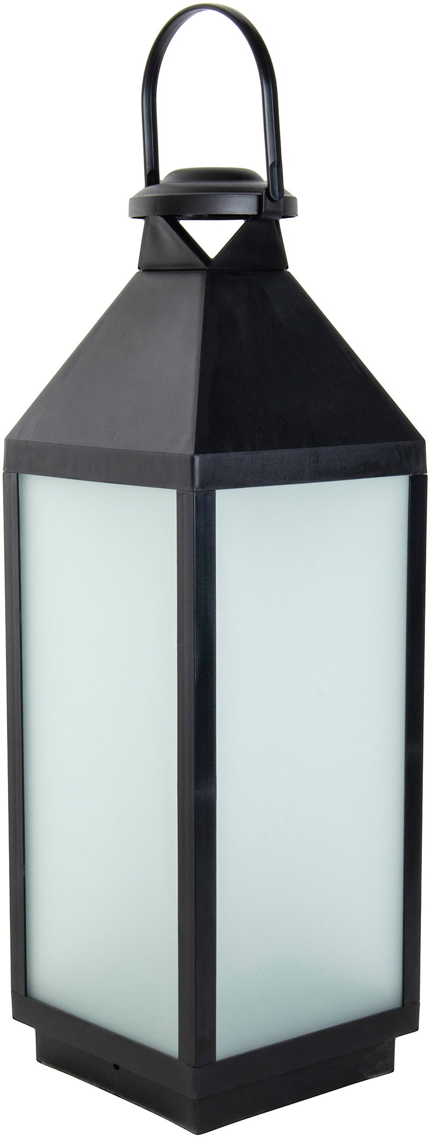 näve LED Dekolicht »Doris«, 1 flammig, Leuchtmittel LED-Modul | LED fest integriert, Laterne, eckig, Flammeneffekt, Timerfunktion, schwarz, Glas matt
