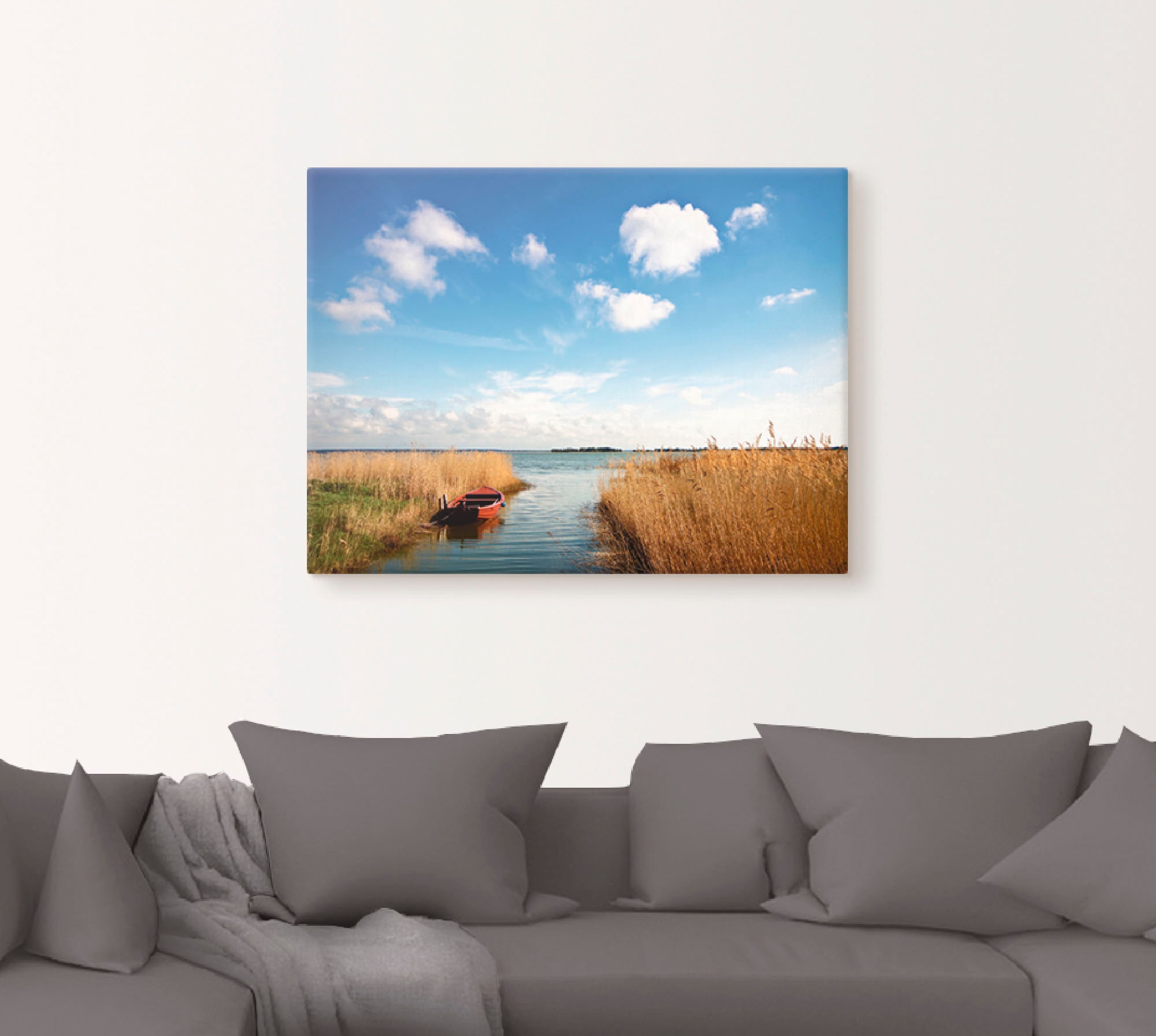 Artland Wandbild »Am Bodden bei Wiek (Fischland-Darß) I«, Küste, (1 St.), als Leinwandbild, Wandaufkleber oder Poster in versch. Größen