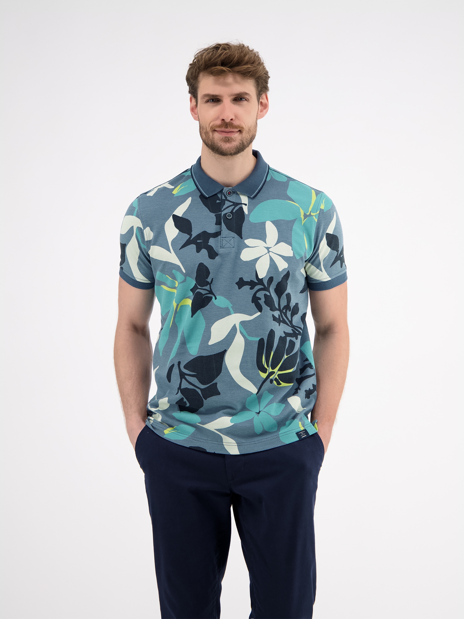 LERROS 1100000002199 "Poloshirt, sommerlich-floral gemustert"