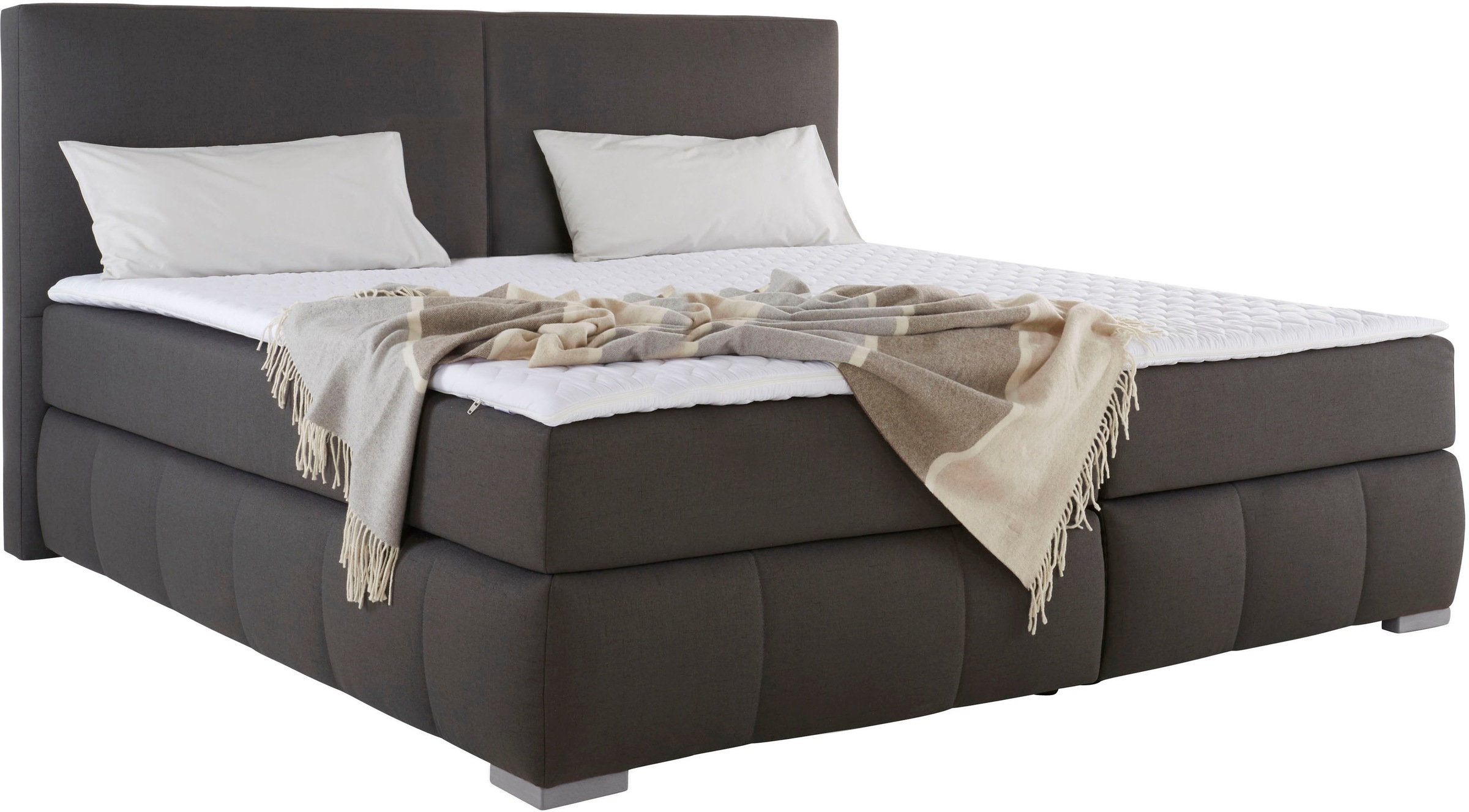 Home affaire Boxspringbett "Wehma" inkl. Topper in 3 verschiedenen Matratze günstig online kaufen