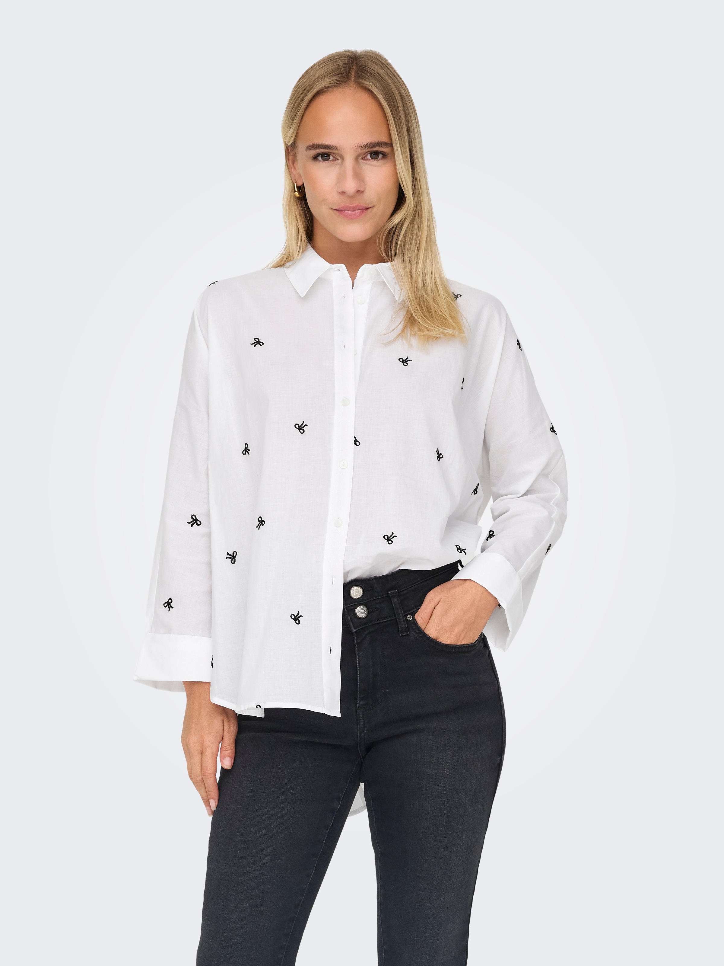 ONLY Hemdbluse "ONLNEW LINA GRACE LS EMB SHIRT NOOS WVN" günstig online kaufen