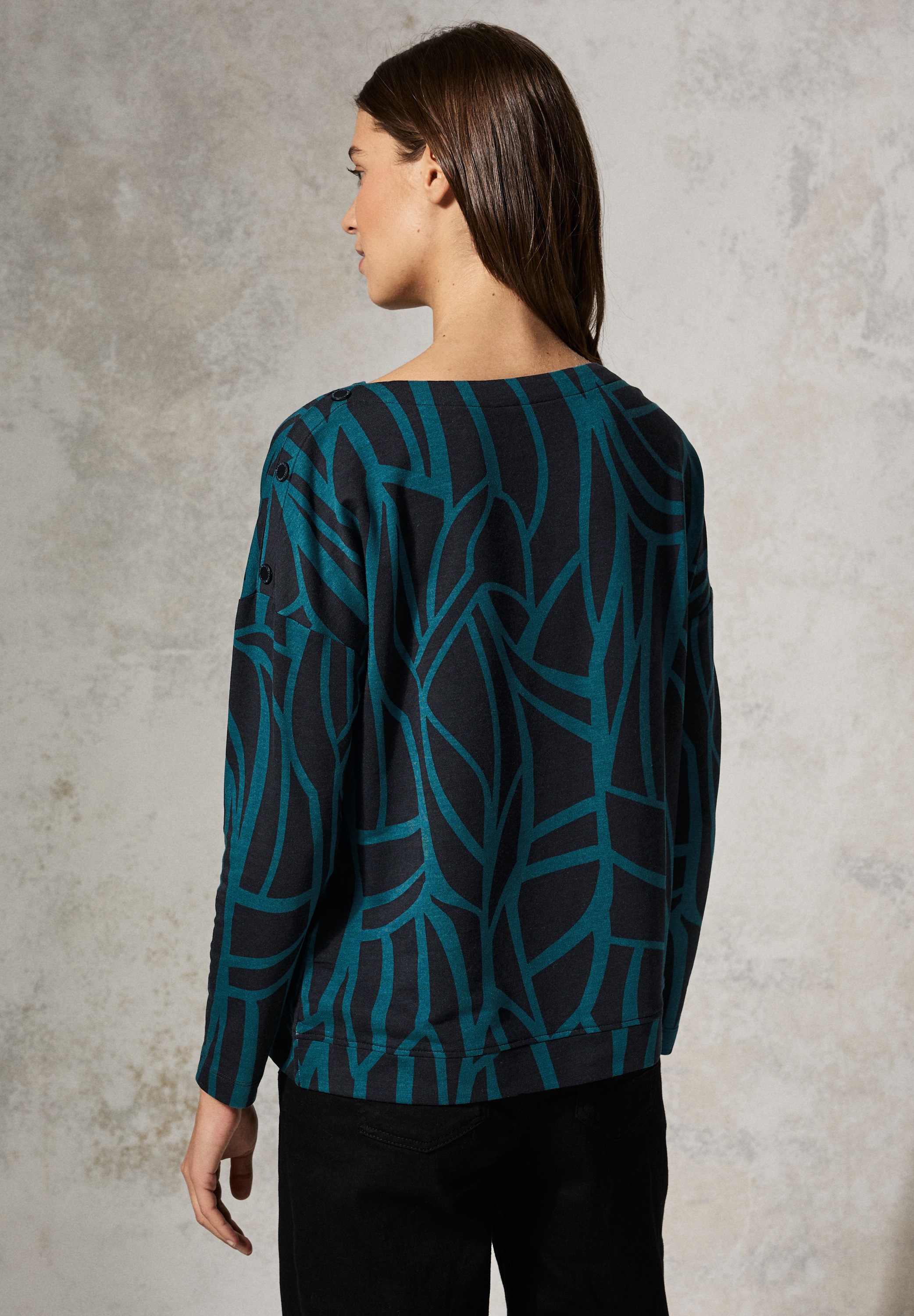 Cecil Langarmshirt, mit grafischem Muster