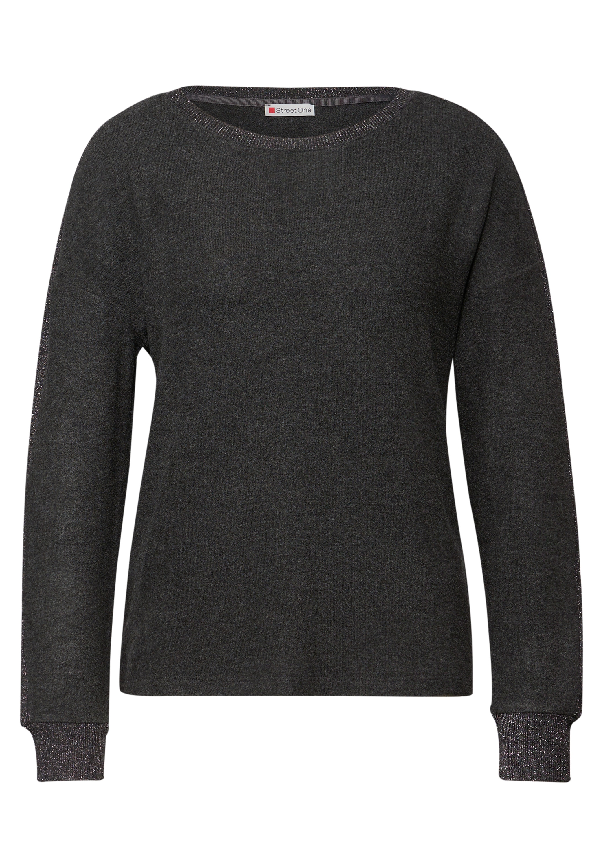 STREET ONE Langarmshirt mit Glitzerdetails
