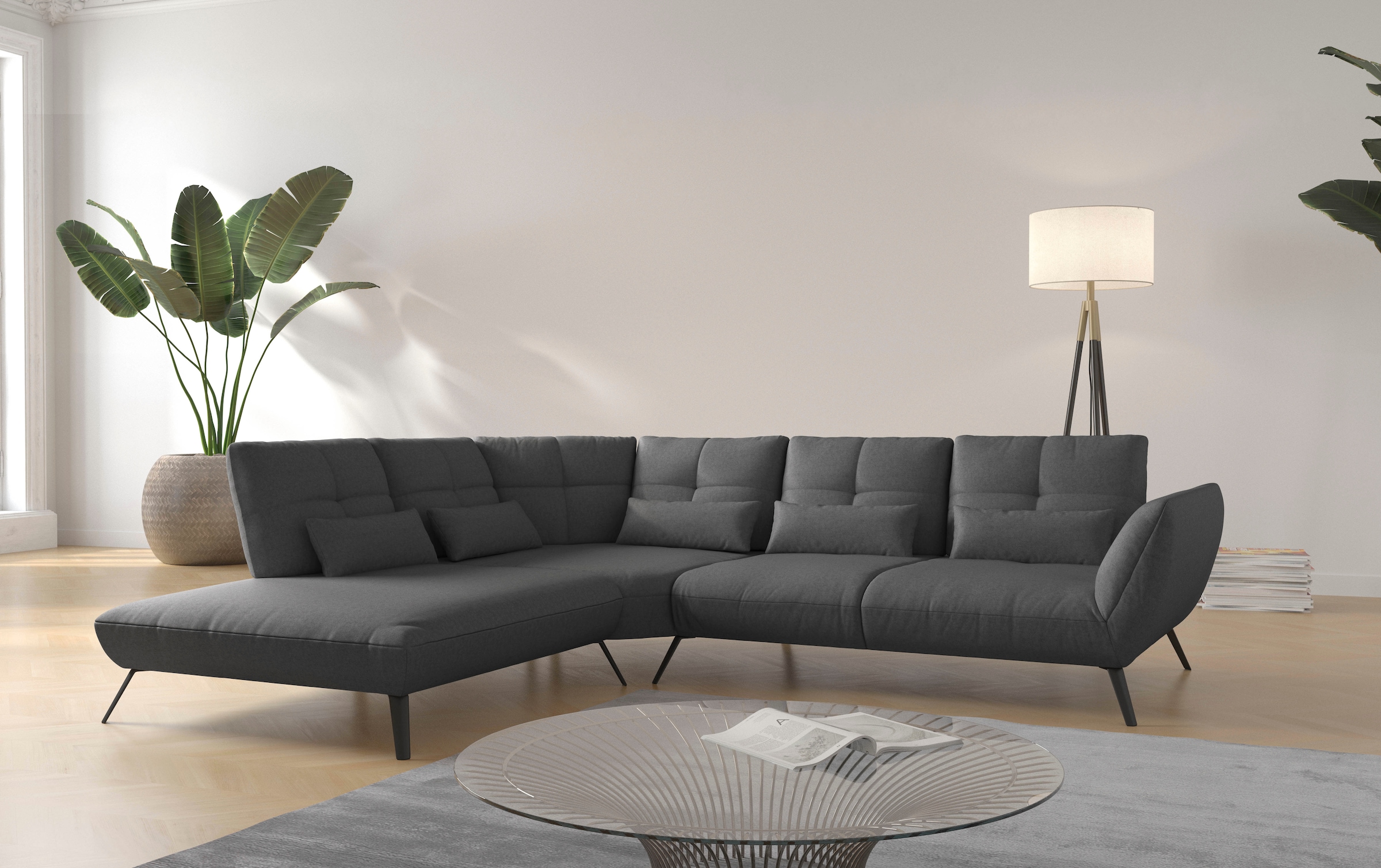 OTTO home Ecksofa "Mikado L-Form" inkl. Sitztiefenverstellung und Armteilve günstig online kaufen