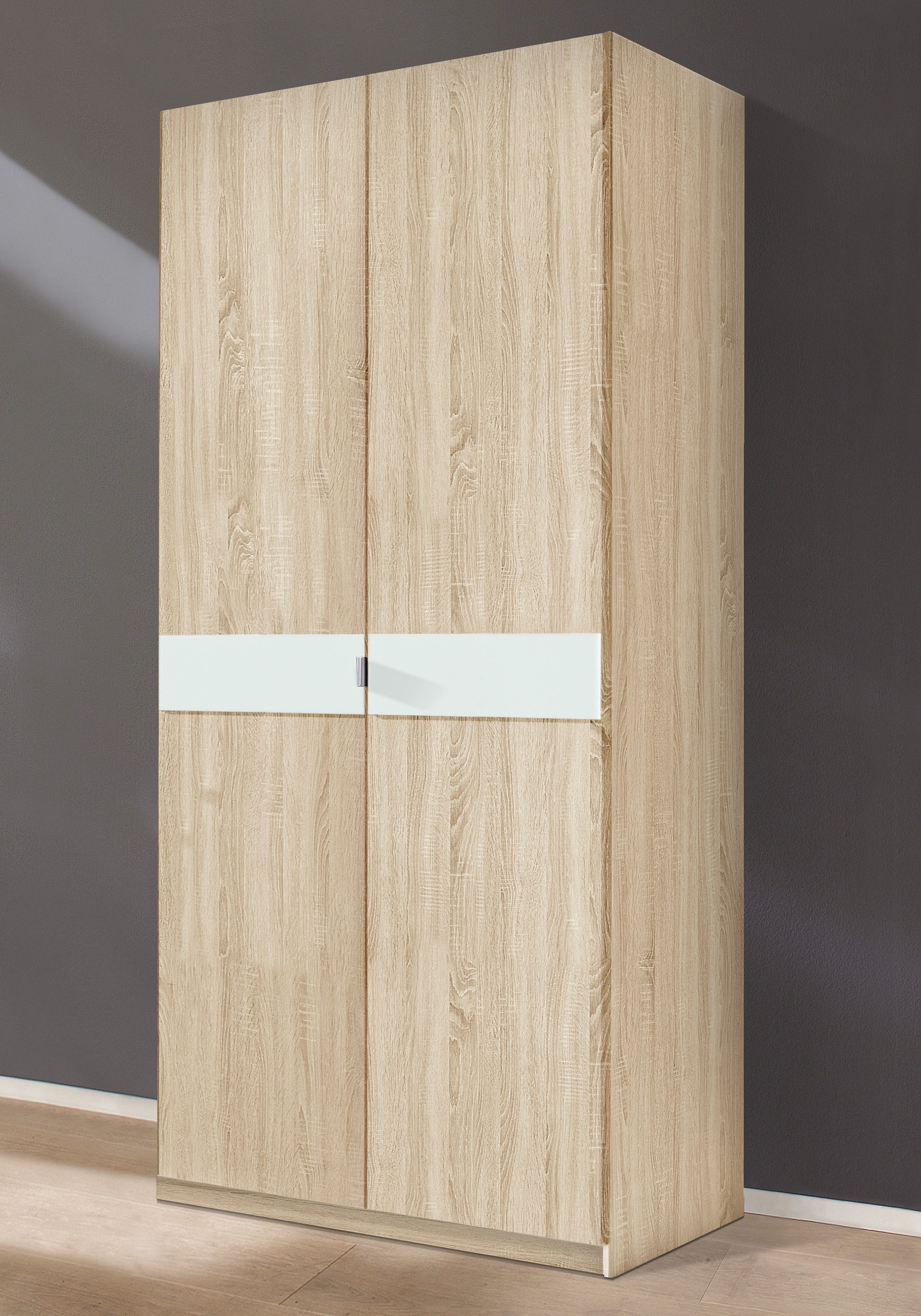 Kleiderschrank PRIESS, B:94cm H:193cm T:54cm, braun, Holzwerkstoff, Schlafzimmer, Schränke, "Drehtürenschrank Kleiderschrank Schrank