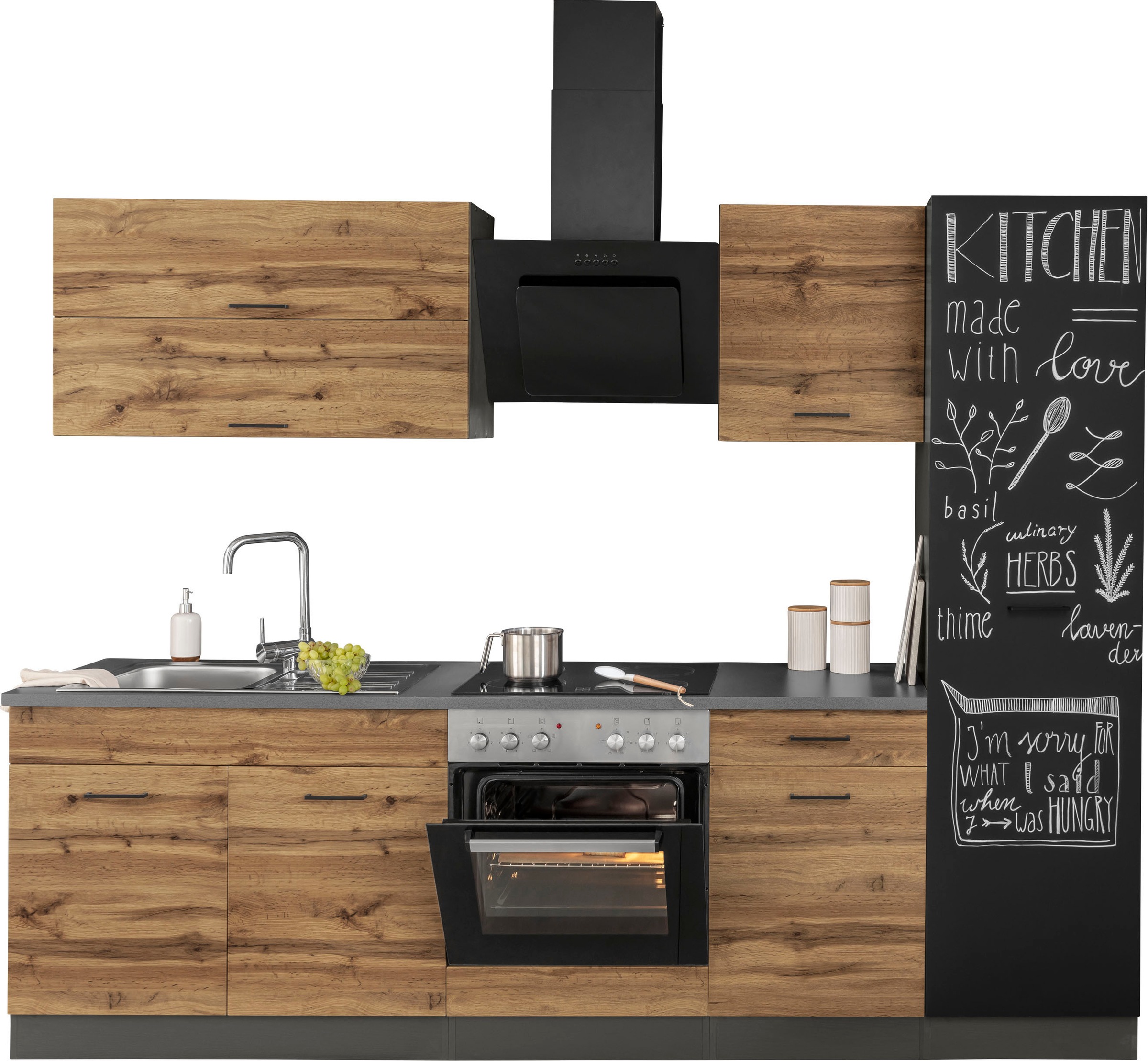 KOCHSTATION Küchenzeile »KS-Trier« ohne E-Geräte, Breite 260 cm