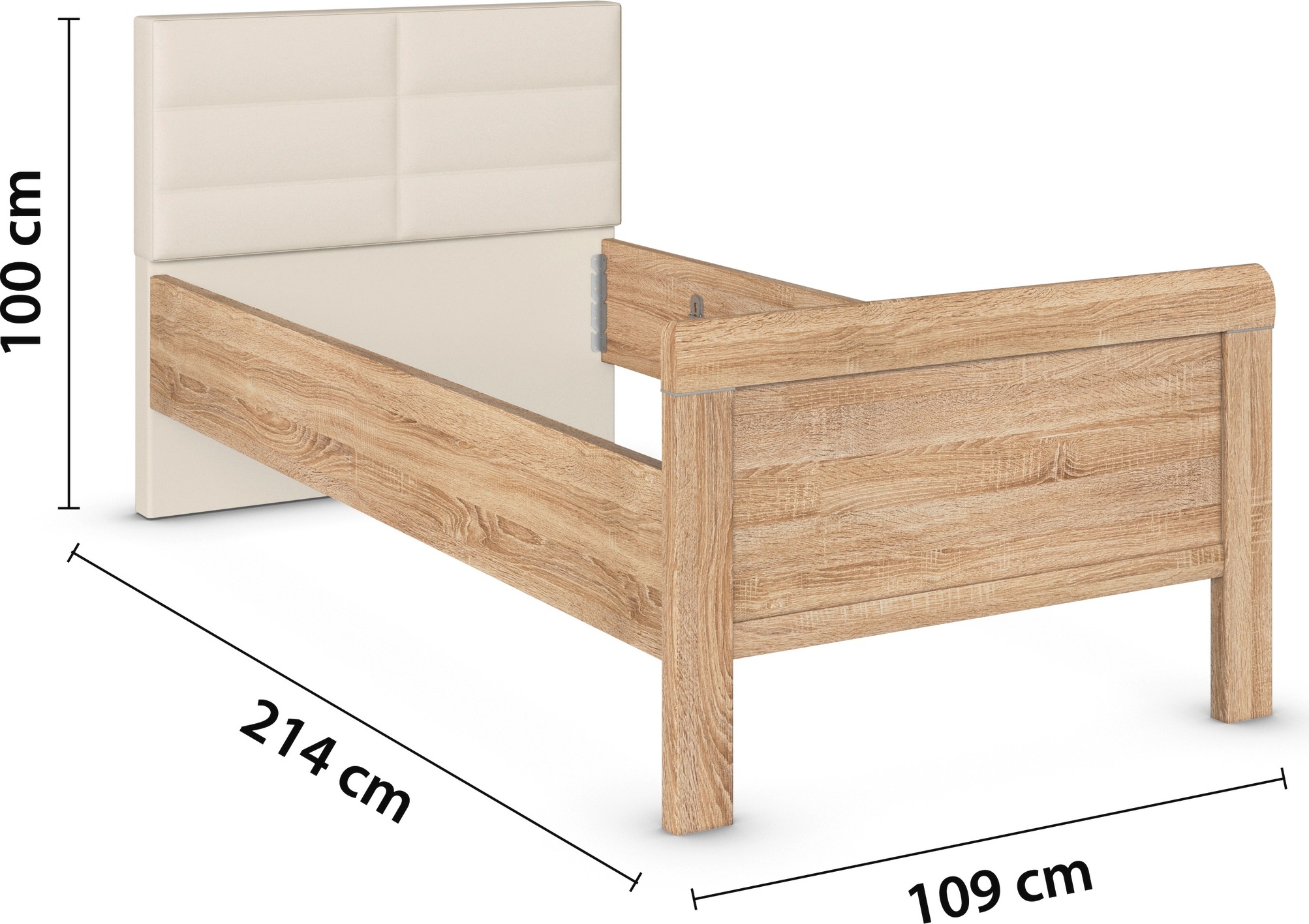 rauch Schlafzimmer-Set »Komplettschlafzimmer Schlafzimmer EVELYN«, (Set, 3 tlg.), Schrank und Bett in 2 Breiten, Nachttisch 2 Schubladen MADE IN GERMANY