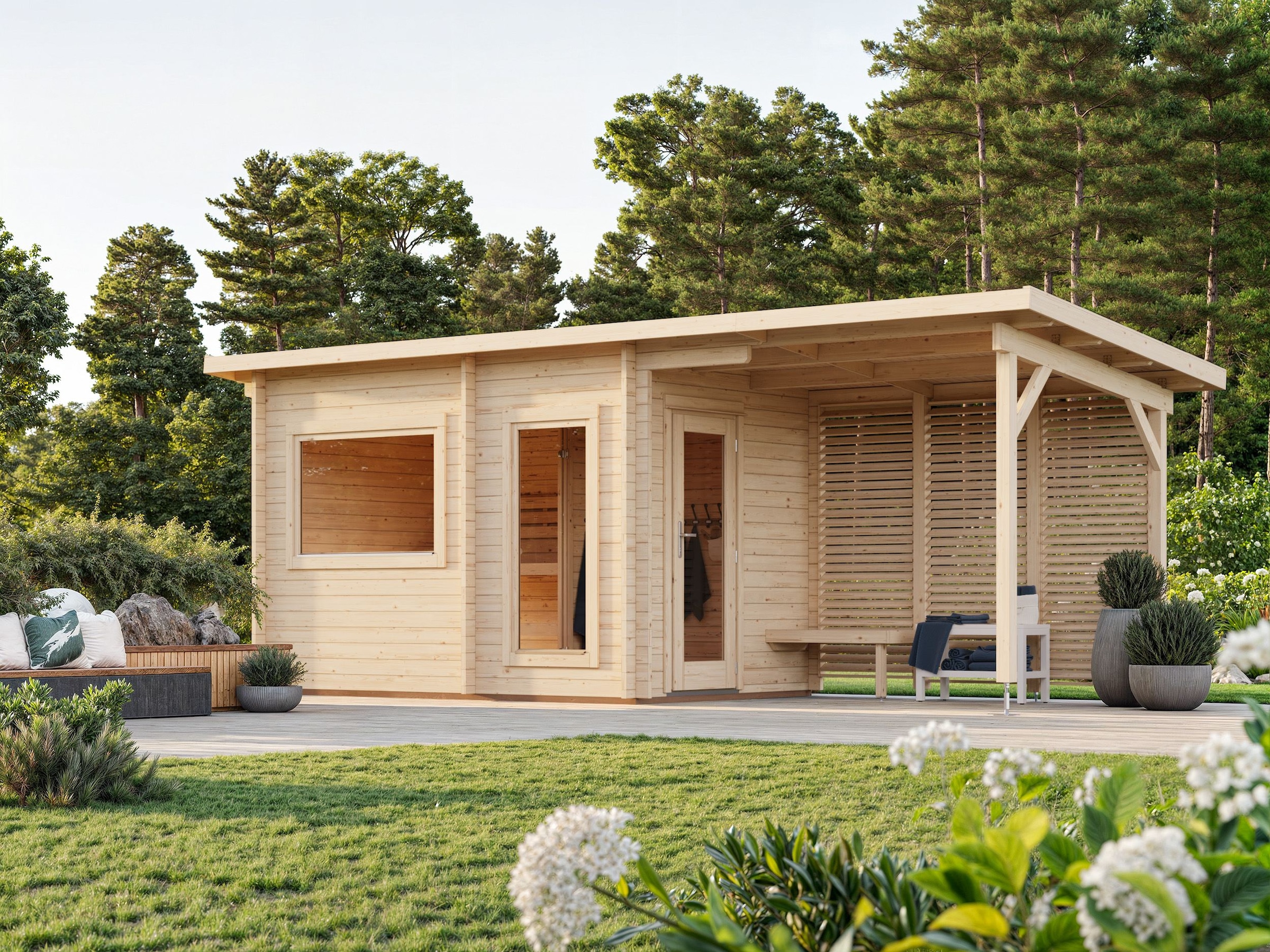 Palmako Sauna »Sanna 6,8+5,9 m²«
