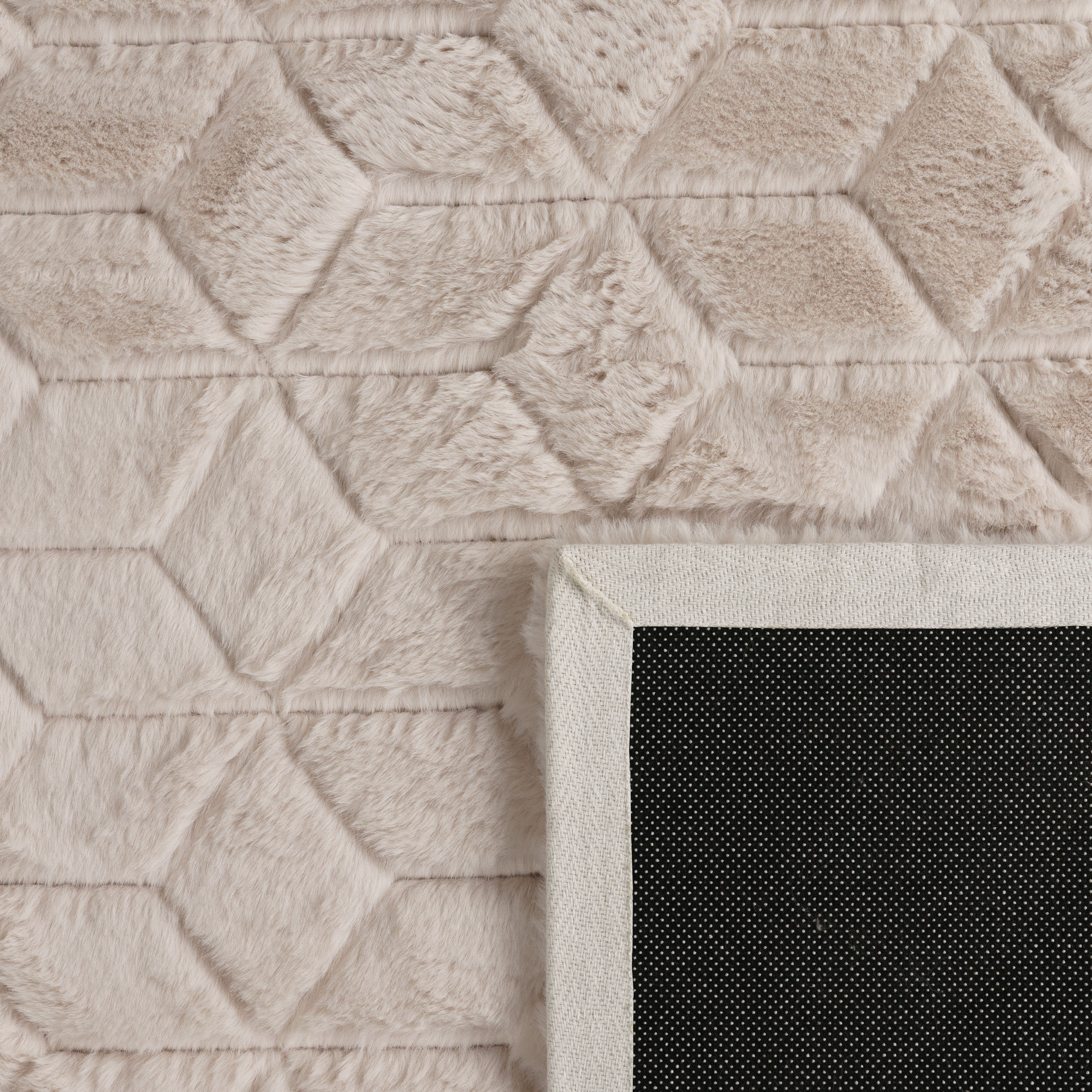 Thumbnail - Paco Home Hochflor-Teppich "Arnheim 745" rechteckig 26 mm Höhe Uni Farben, modernes geometrisches Design, besonders weic...