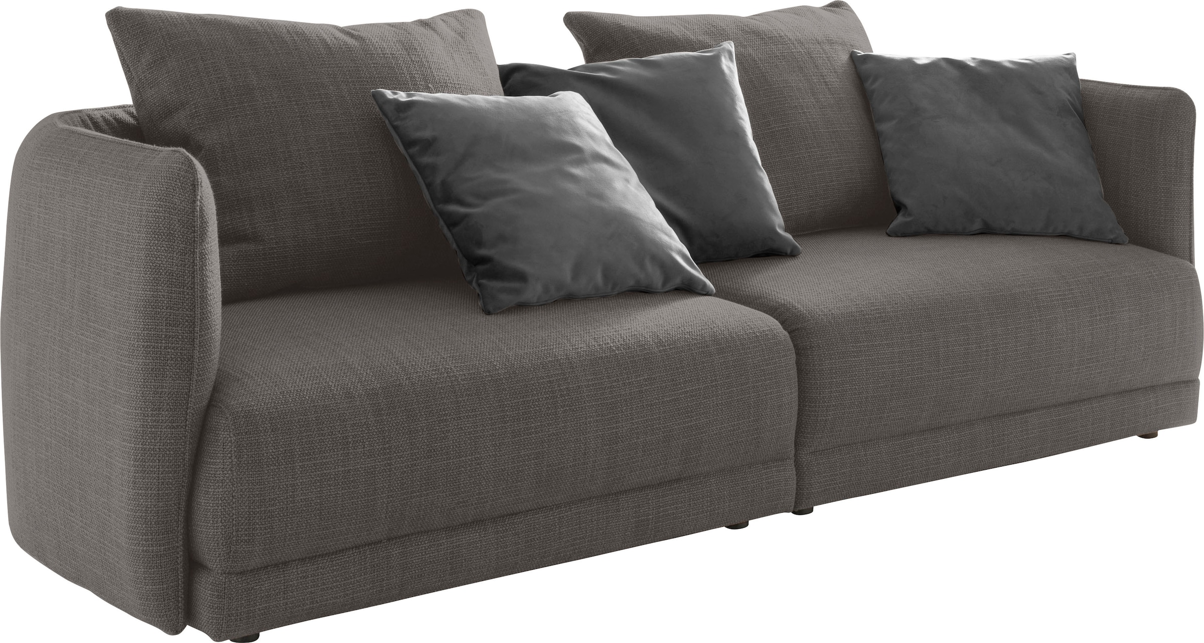 designwerk Big-Sofa "New York, Design trifft hohen Sitzkomfort,", Breite 253 cm, mit schmaler Arm- und Rückenlehne