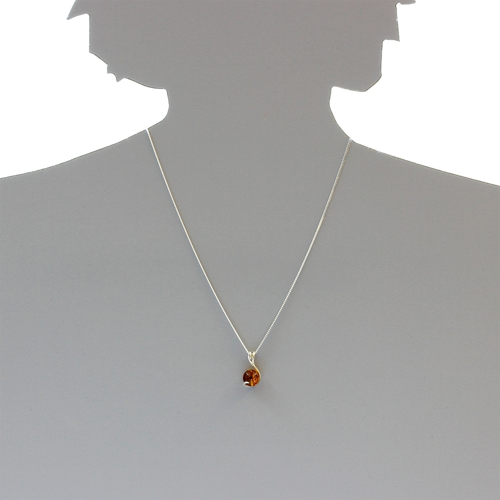OSTSEE-SCHMUCK Kette mit Anhänger »- Nikola - Silber 925/000 - Bernstein«
