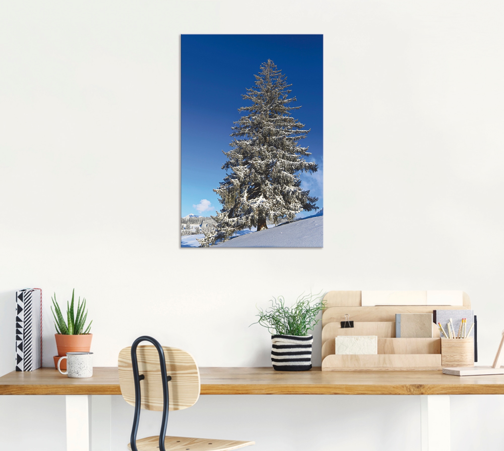 Artland Wandbild »Winterlandschaft im Allgäu«, Bäume, (1 St.), als Alubild, Leinwandbild, Wandaufkleber oder Poster in versch. Größen