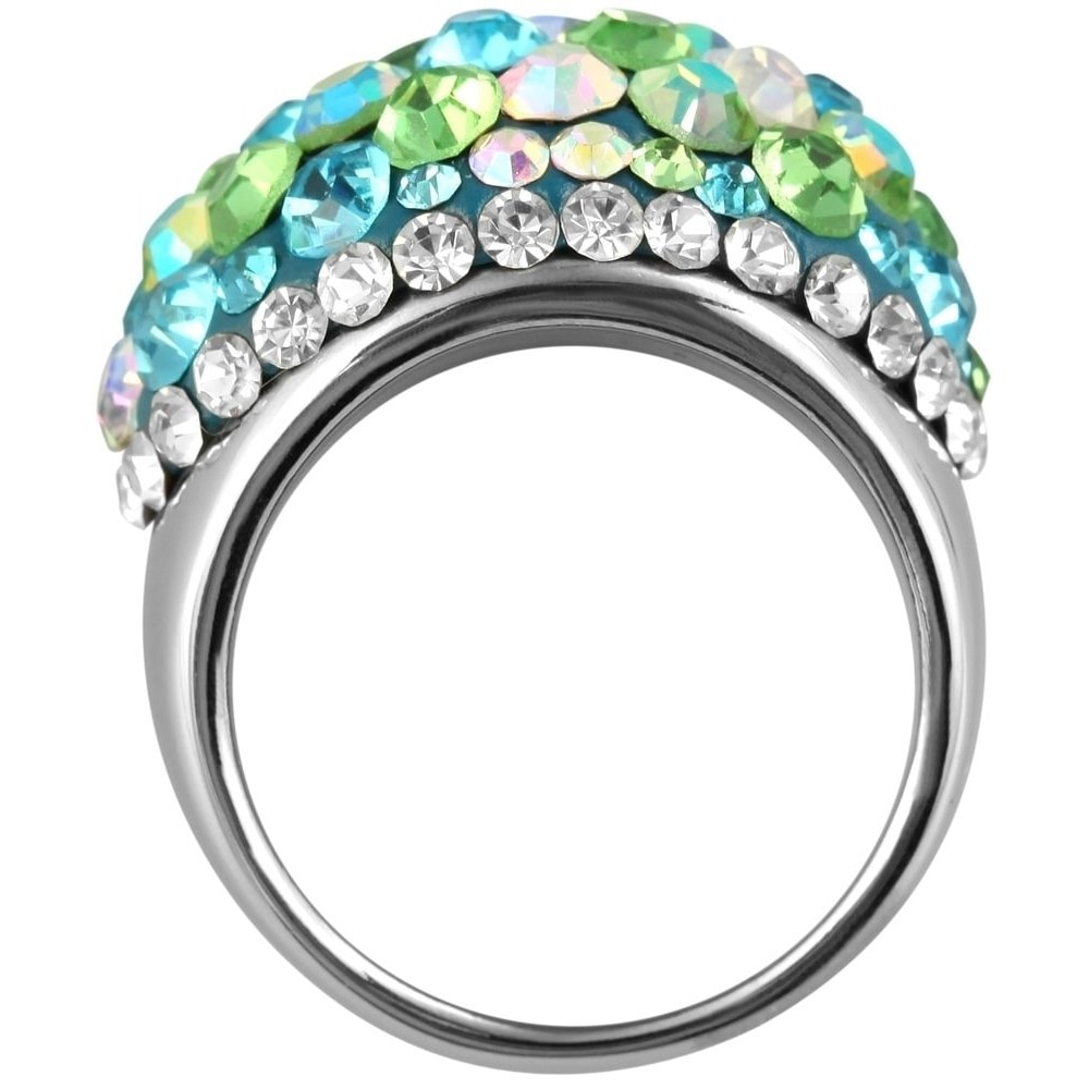 Adelia´s Fingerring »Damen Ring aus Edelstahl mit Strass Steinchen«
