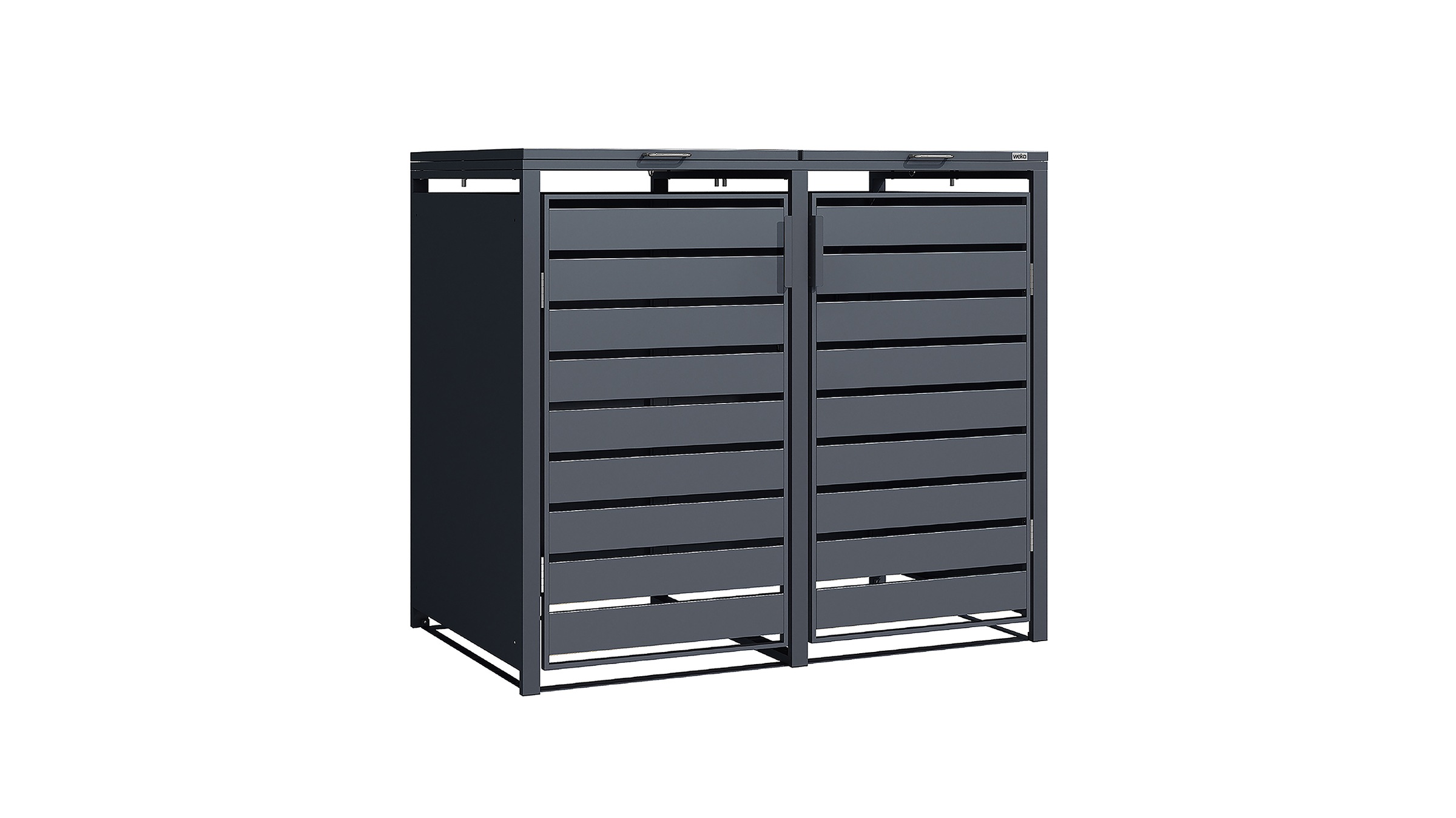 weka Mülltonnenbox »Gary« Metall pulverbeschichtet, für 2 Mülltonnen, BxTxH: 132x80x116 cm