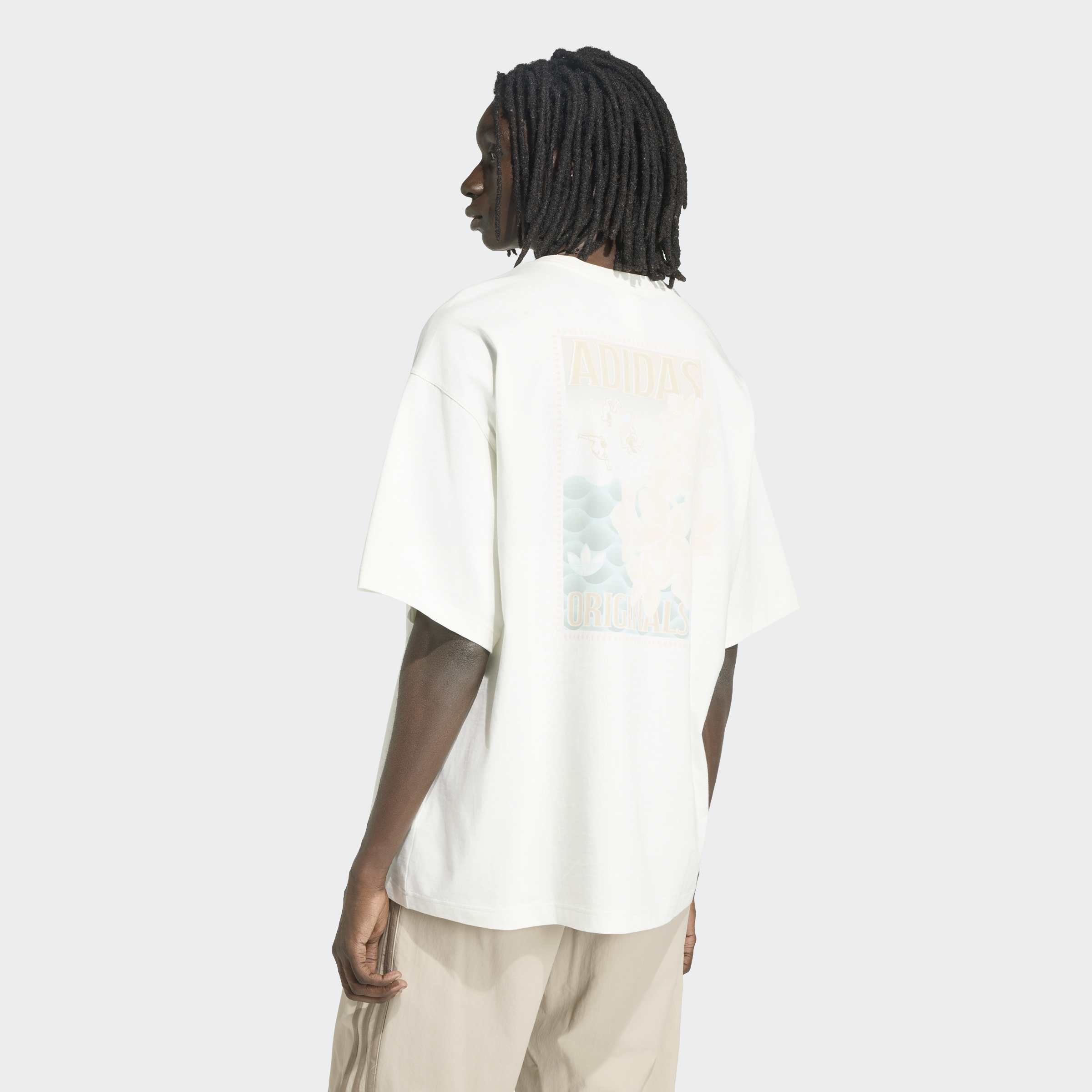 adidas Originals "SUMMER GRAFIK, RUNDHALSAUSSCHNITT" mit Rundhalsausschnitt, normale Länge