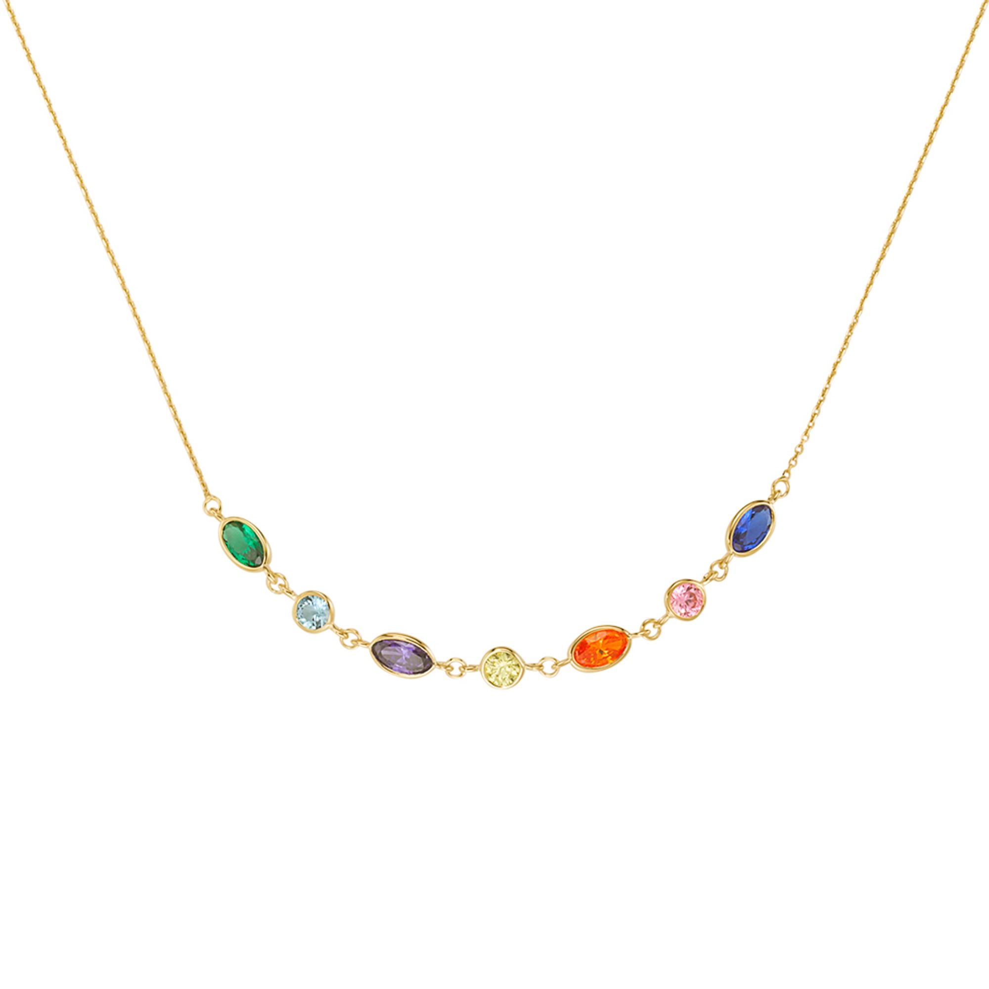 Luigi Merano Collier »mit farbigen Zirkonia, Gold 585«