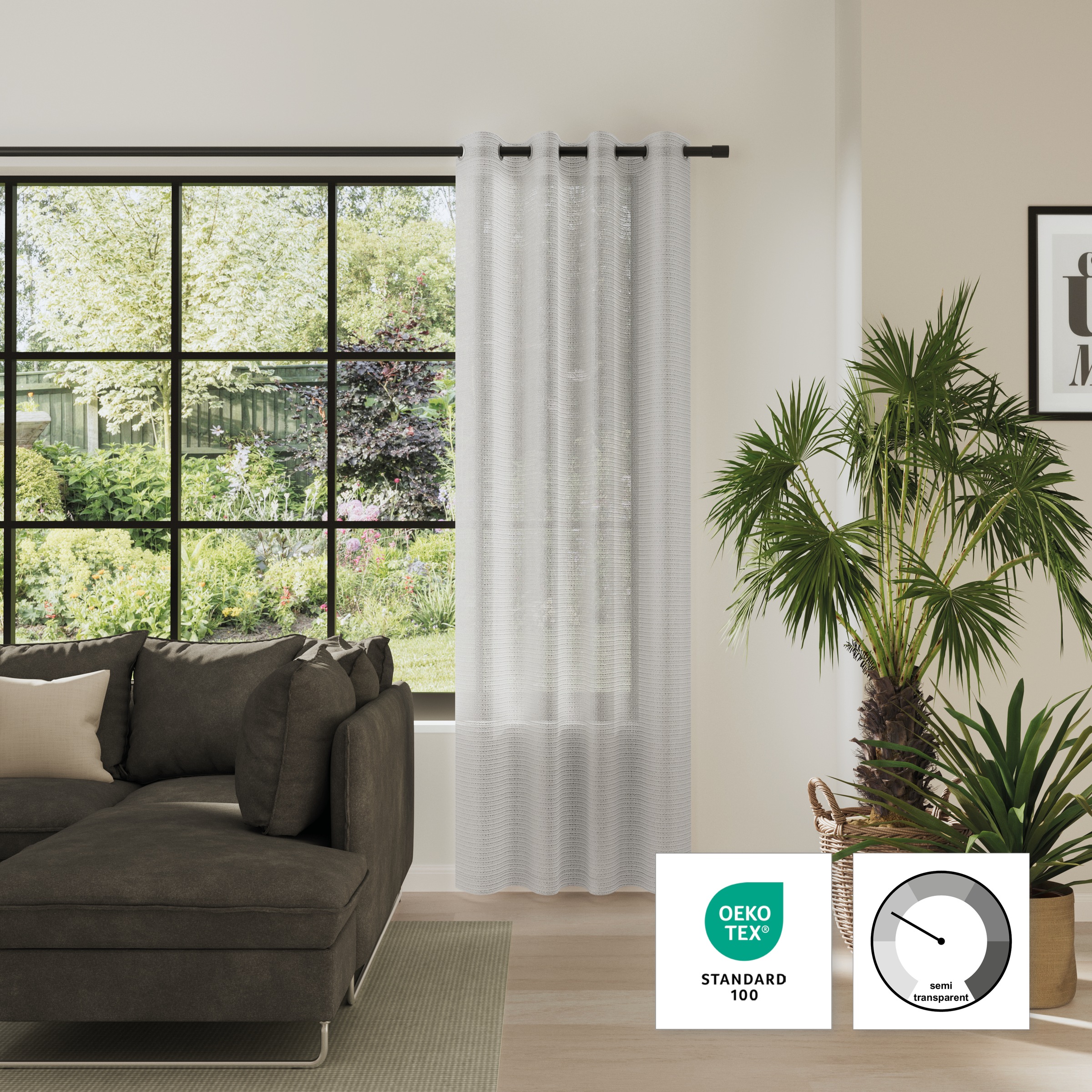 Neutex for you Vorhang "MELODY" Ösen 1 Stk. tlg. Melangeoptik mit grobem Ef günstig online kaufen