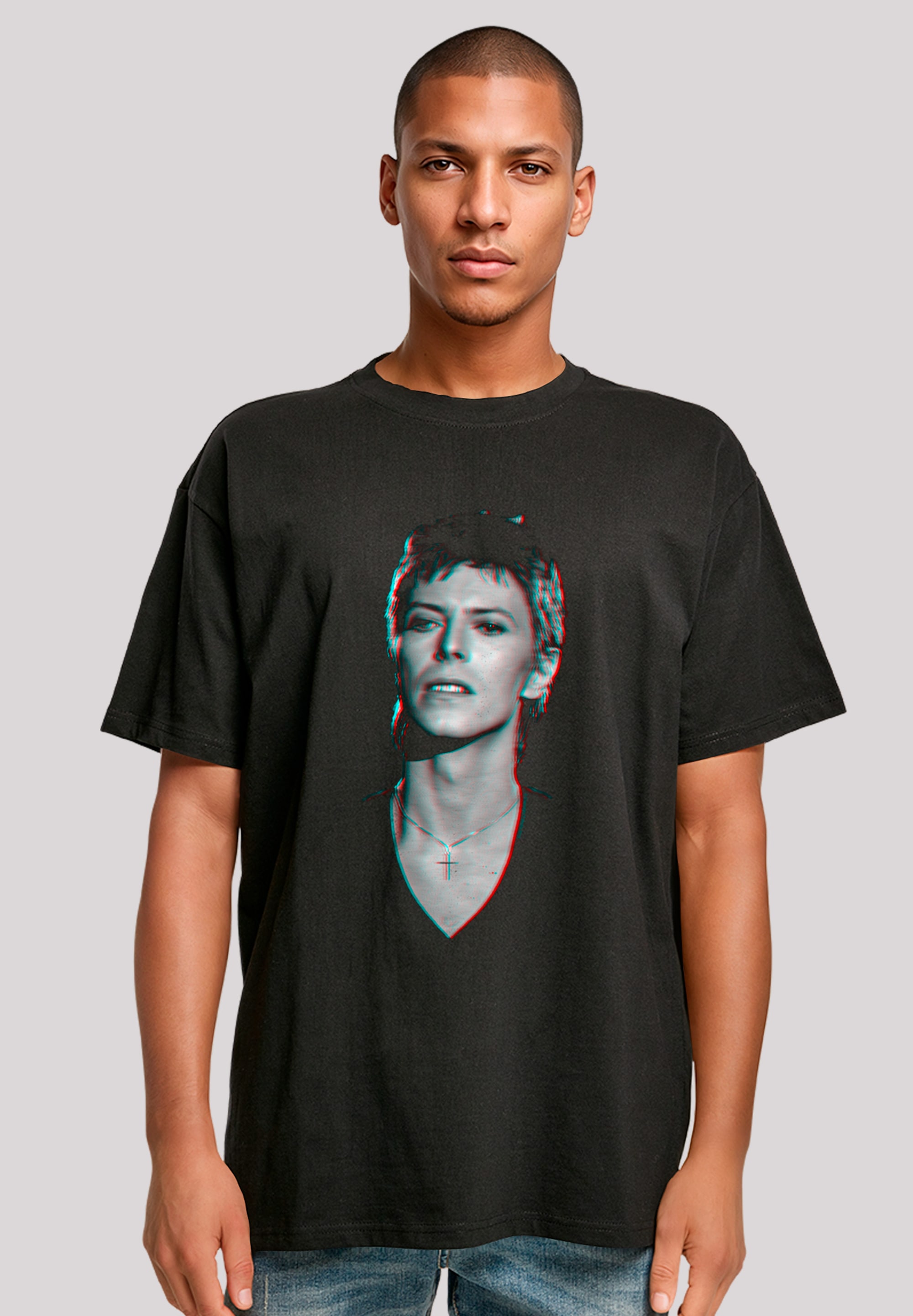 F4NT4STIC T-Shirt "TV Times Pop Star David Bowie Portrait 1977", Premium Qu günstig online kaufen