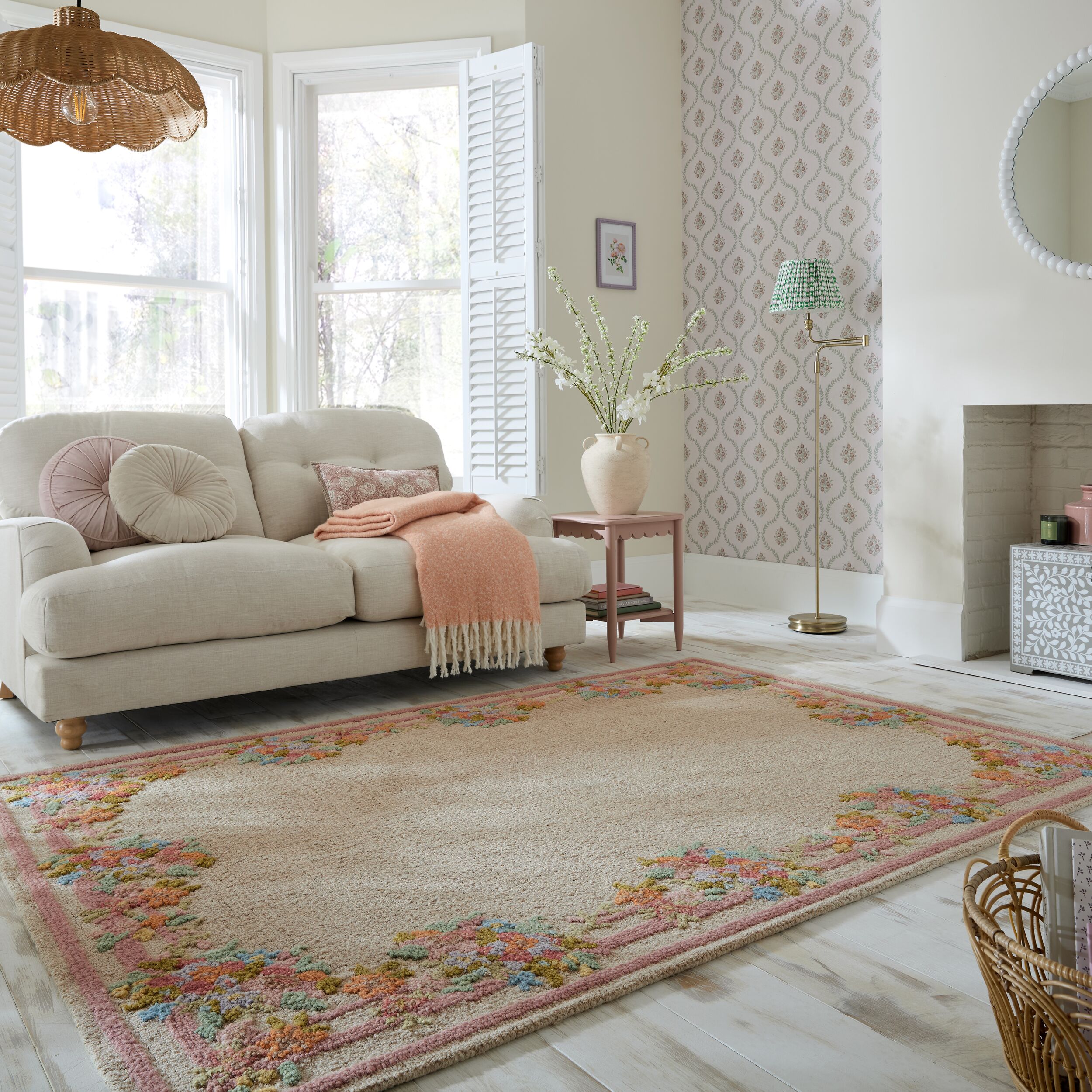 FLAIR RUGS Teppich "ELISE FLORAL WOOL" rechteckig 8 mm Höhe